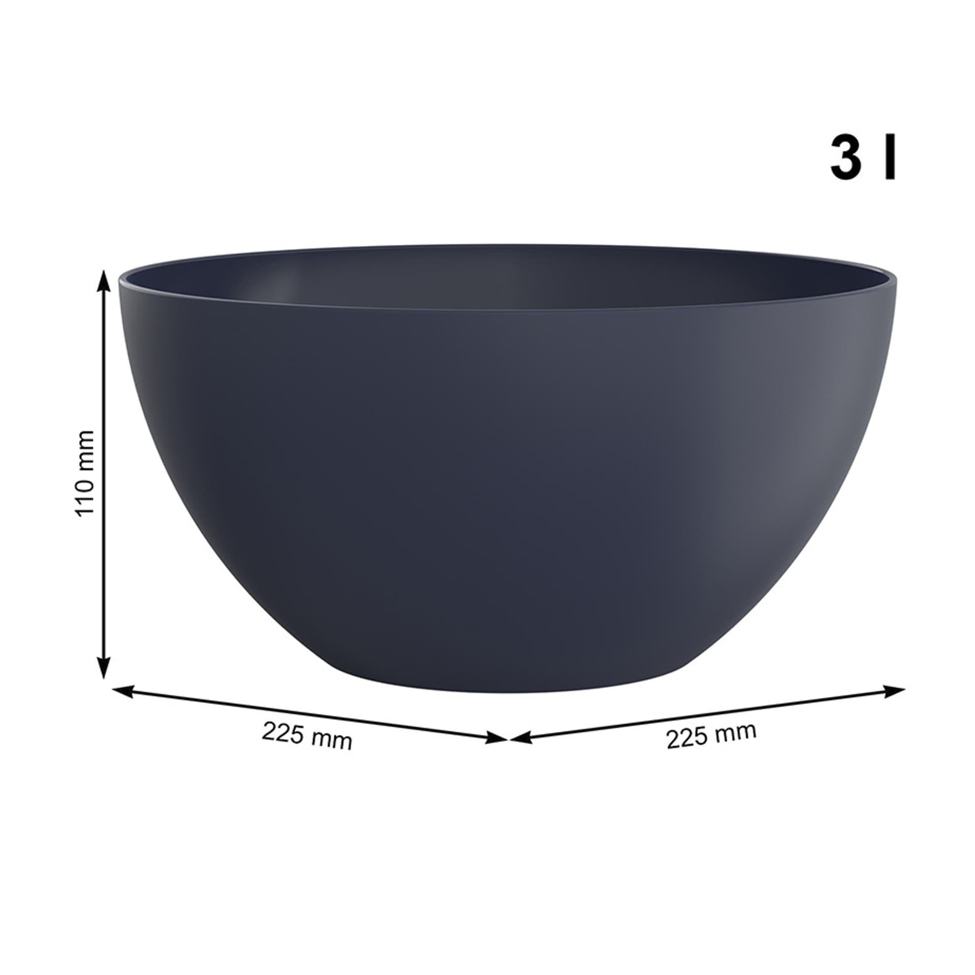 

Miska 23 cm 3 l CARUBA niebieska