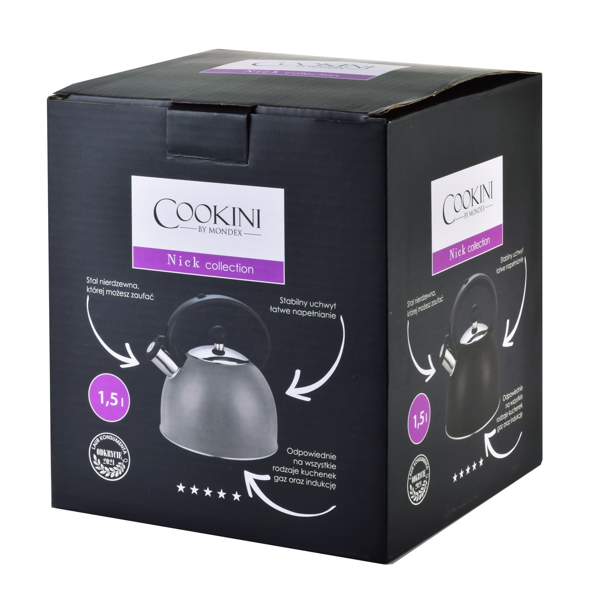 

NICK BLACK Czajnik 1,5L COOKINI 16,5x24xh20cm