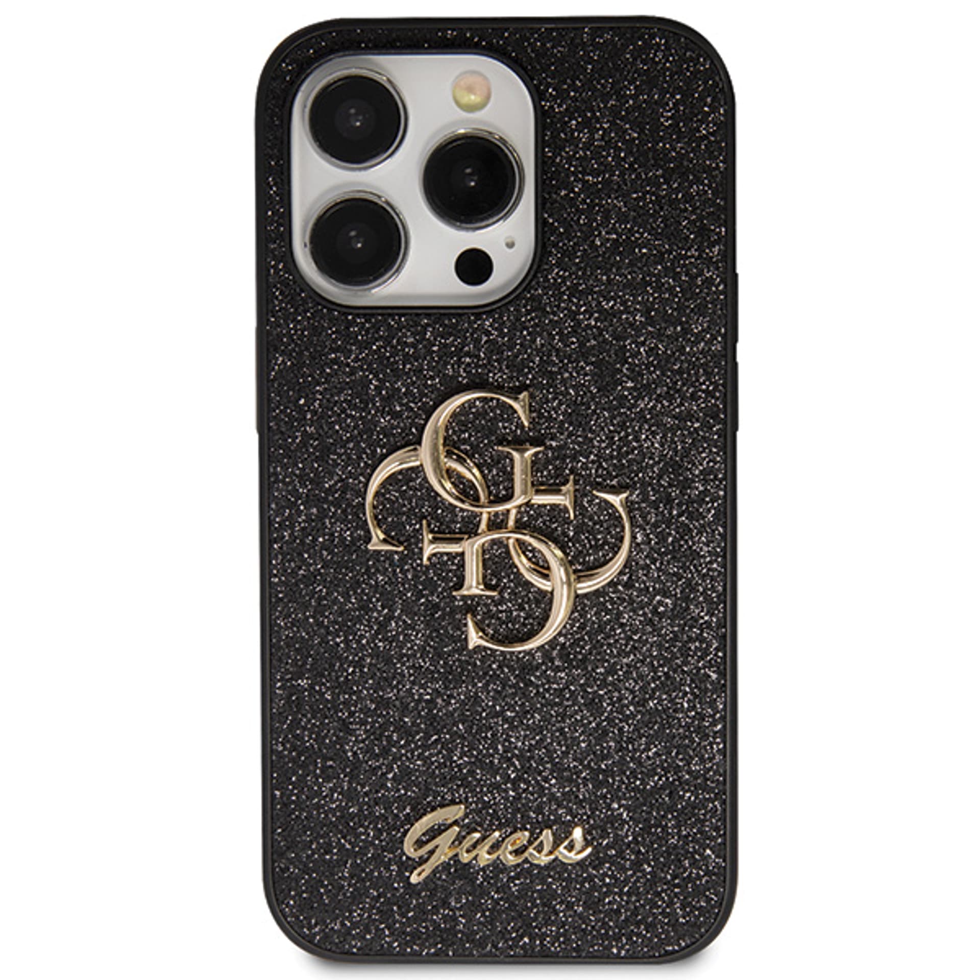 

Guess GUHCP13LHG4SGK iPhone 13 Pro / 13 6.1" czarny/black hardcase Glitter Script Big 4G