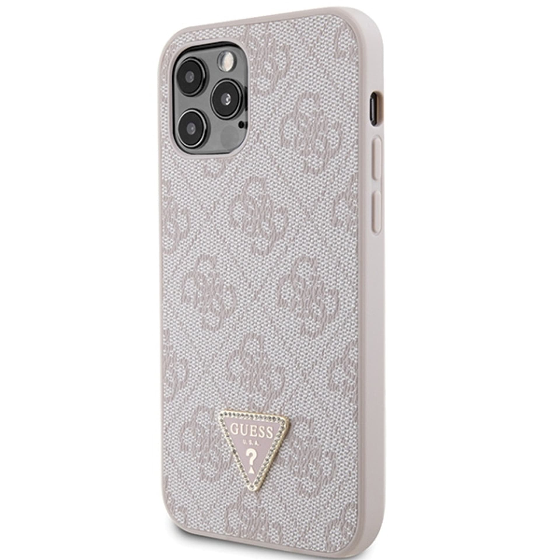 

Guess GUHCP12MP4TDSCPP iPhone 12 / 12 Pro 6.1" różowy/pink hardcase Crossbody 4G Metal Logo