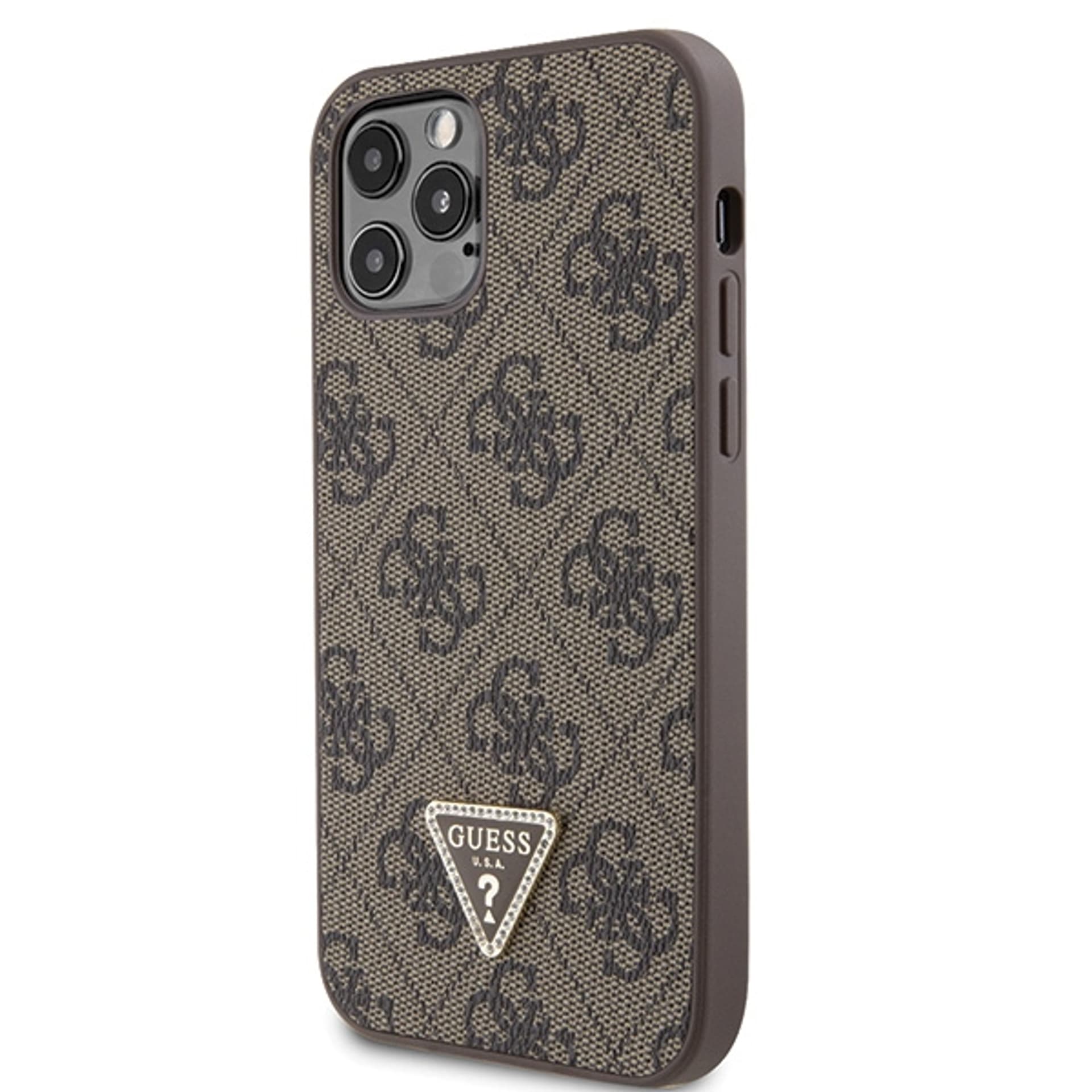 

Guess GUHCP12MP4TDSCPW iPhone 12 / 12 Pro 6.1" brązowy/brown hardcase Crossbody 4G Metal Logo