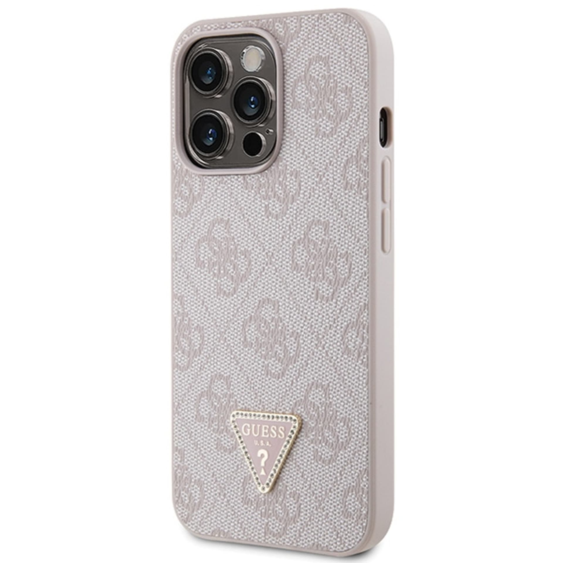 

Guess GUHCP13XP4TDSCPP iPhone 13 Pro Max 6.7" różowy/pink hardcase Crossbody 4G Metal Logo