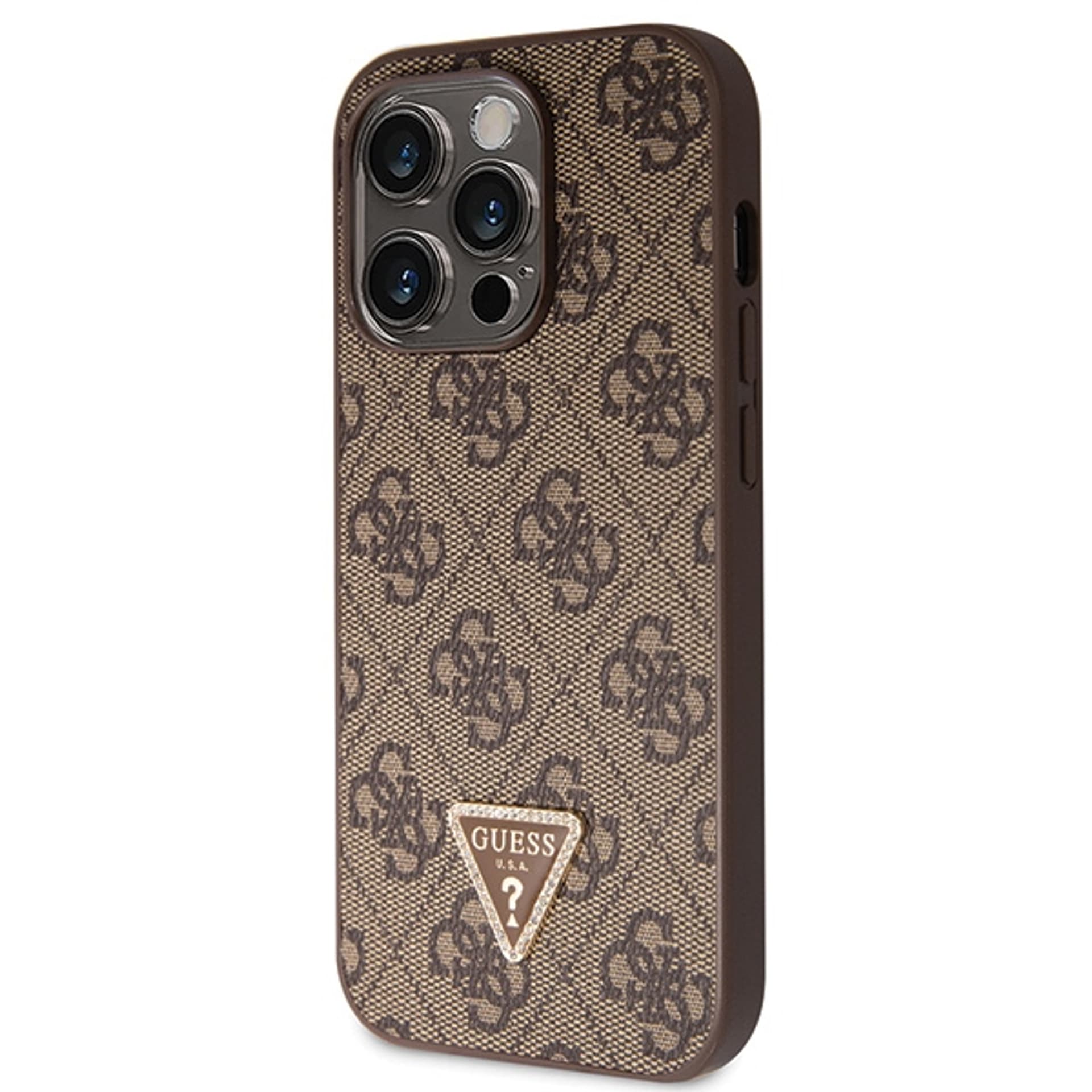 

Guess GUHCP15XP4TDSCPW iPhone 15 Pro Max 6.7" brązowy/brown hardcase Crossbody 4G Metal Logo