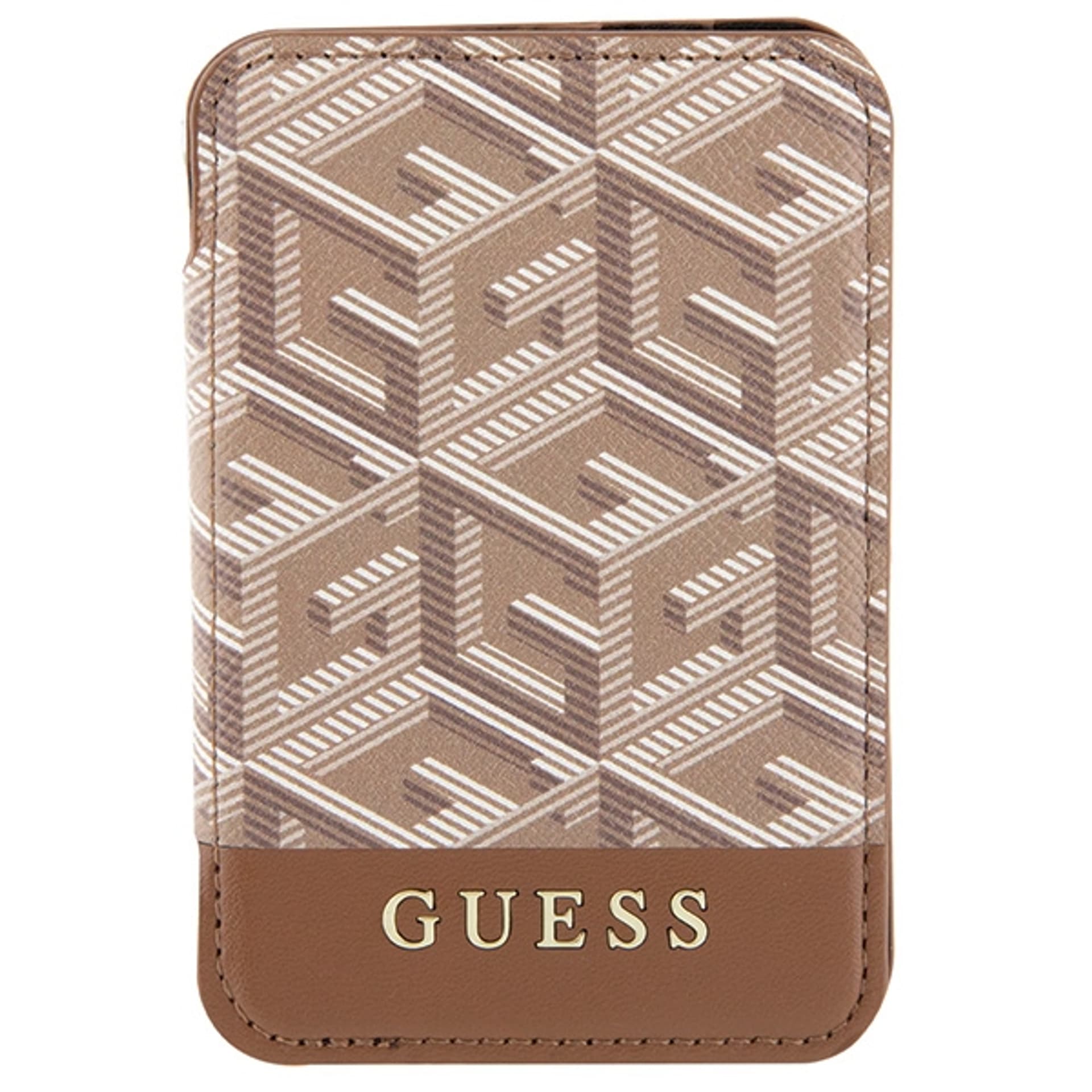 

Guess Wallet Card Slot GUWMSHGCFSEW MagSafe GCube stripe brązowy/brown