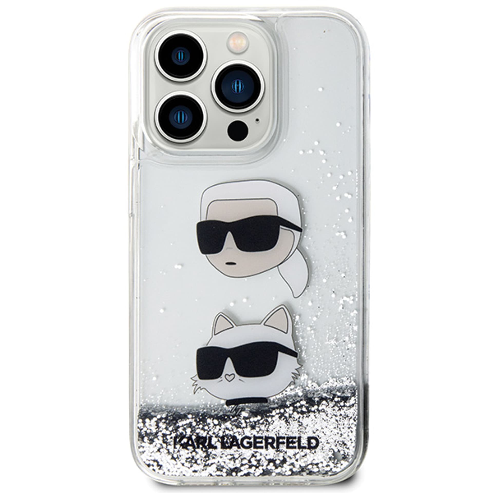 

Karl Lagerfeld KLHCN61LDHKCNS iPhone 11 / Xr 6.1" srebrny/silver hardcase Liquid Glitter Karl & Choupette Heads
