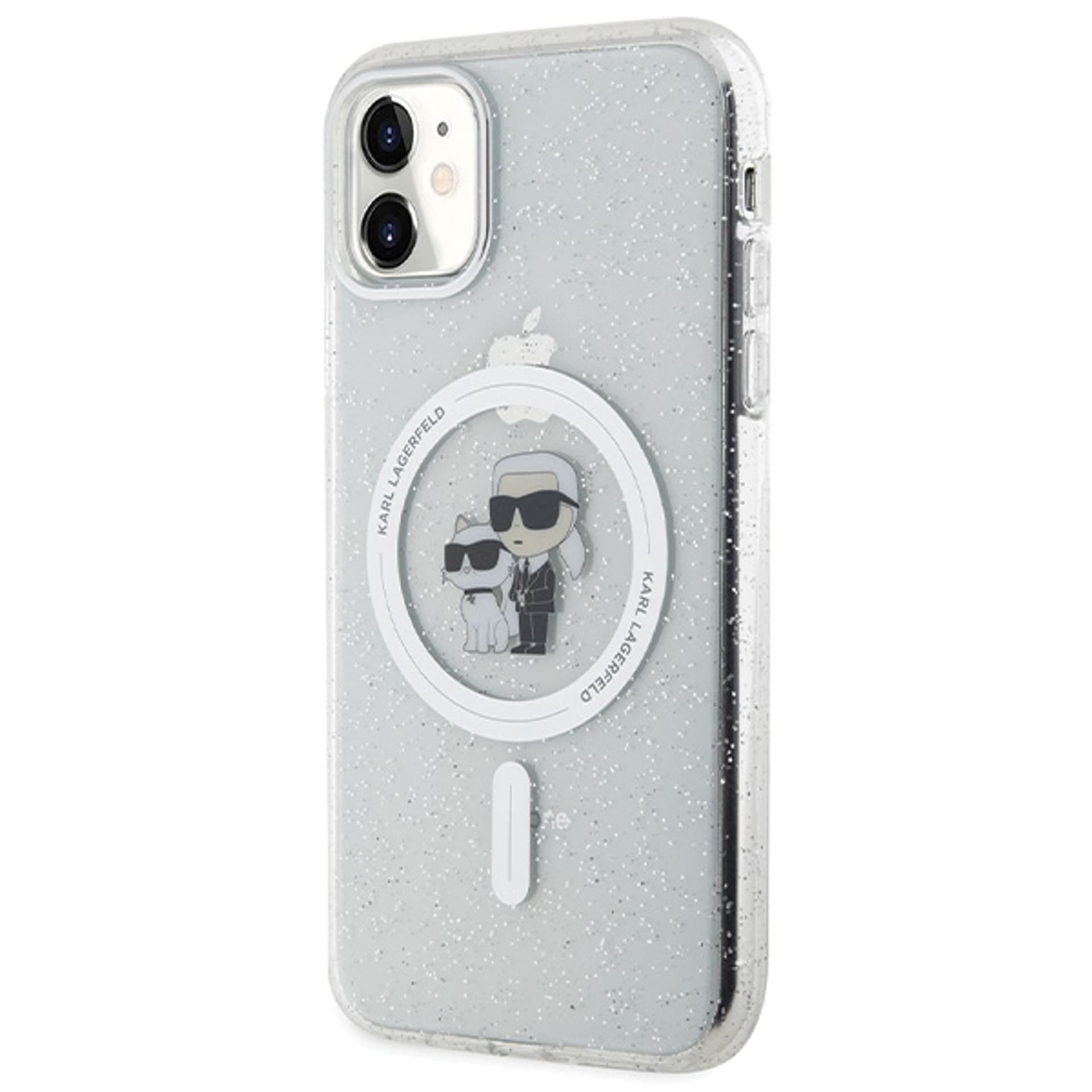 

Karl Lagerfeld KLHMN61HGKCNOT iPhone 11 / Xr 6.1" transparent hardcase Karl&Choupette Glitter MagSafe