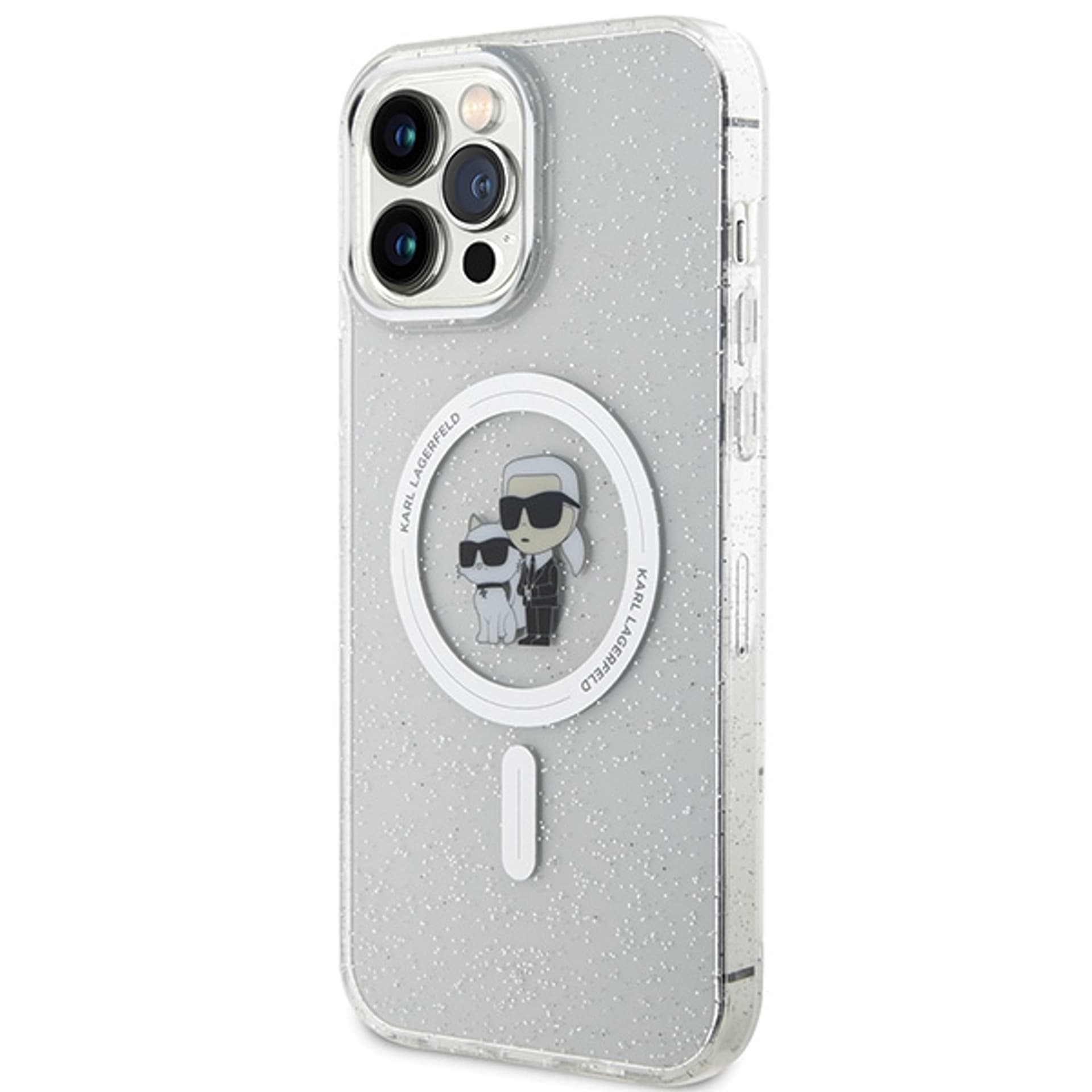 

Karl Lagerfeld KLHMP13XHGKCNOT iPhone 13 Pro Max 6.7" transparent hardcase Karl&Choupette Glitter MagSafe