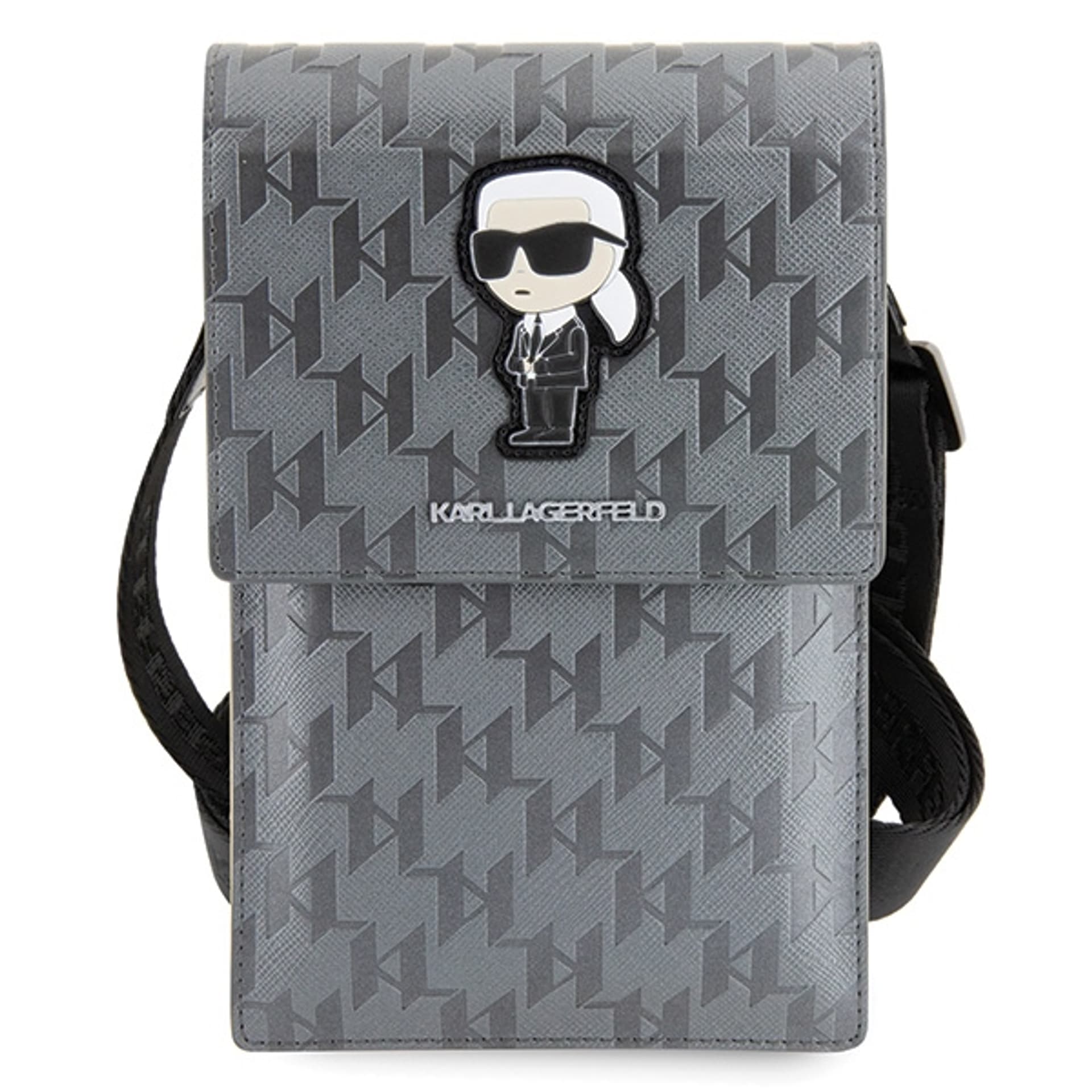 

Karl Lagerfeld Torebka KLWBSAKHPKG srebrny/silver Saffiano Monogram Ikonik
