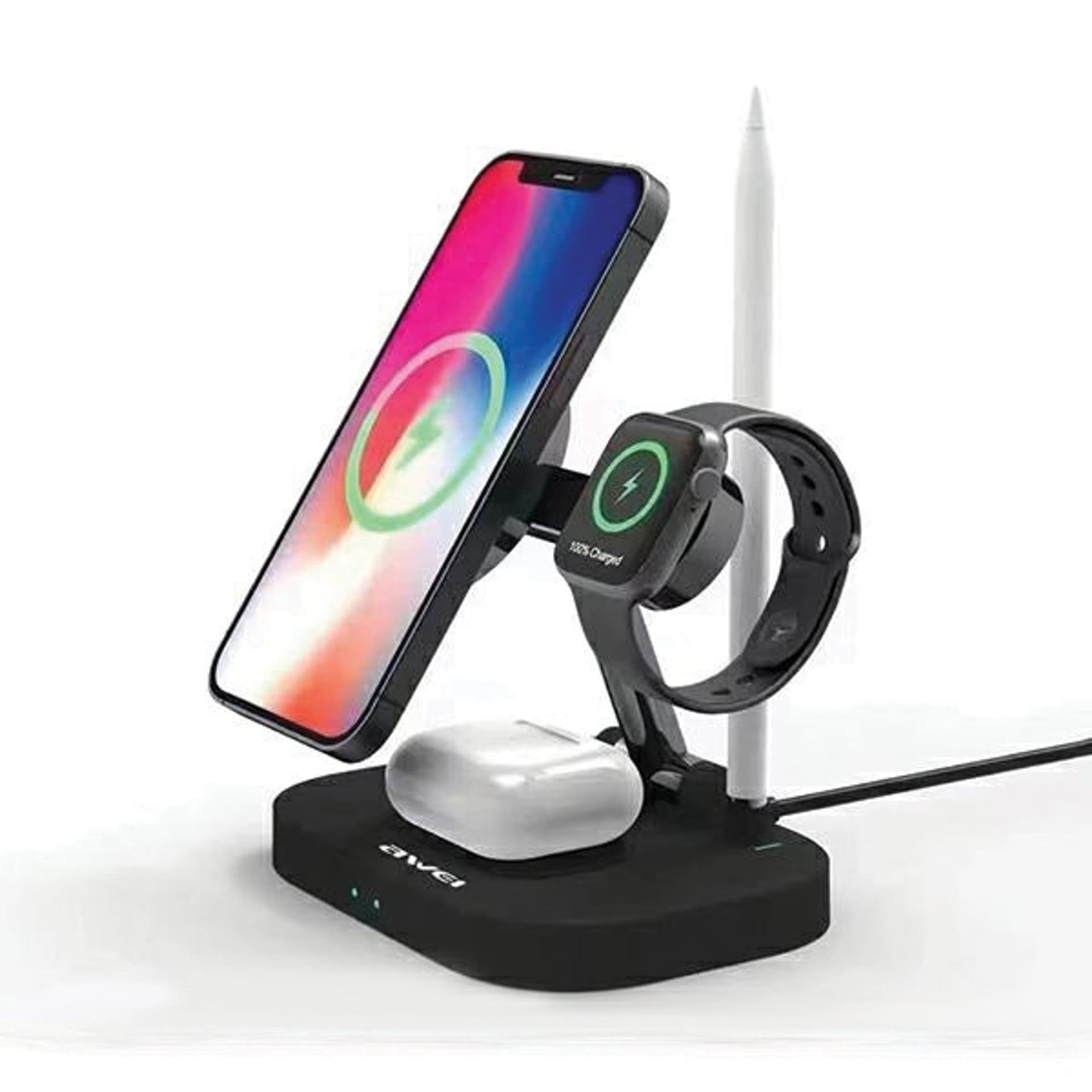 

AWEI ład. indukcyjna 4w1 W22 15W Fast Charging czarny/black