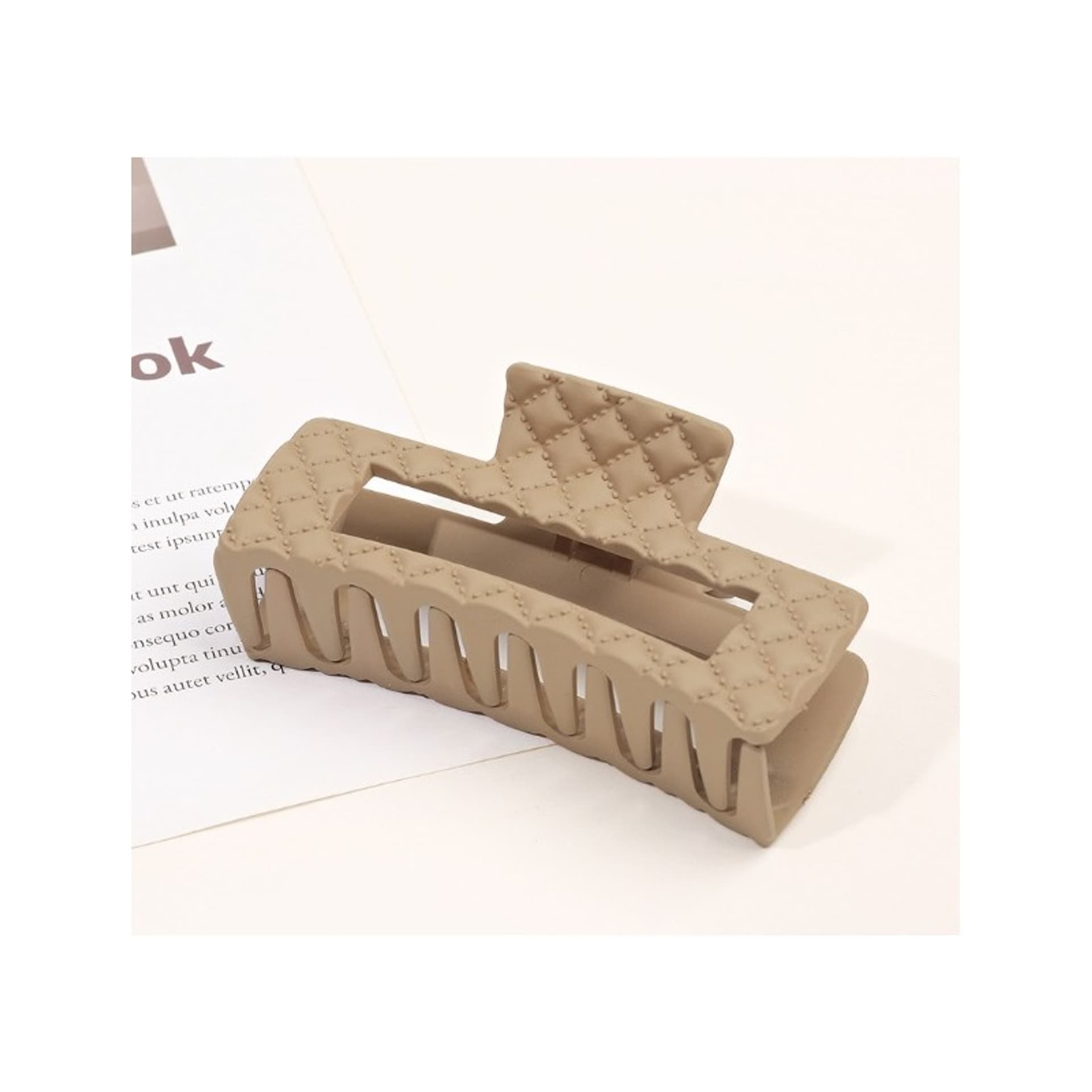 

Spinka do włosów klamra pikowana XL krem 10,5 cm SP229