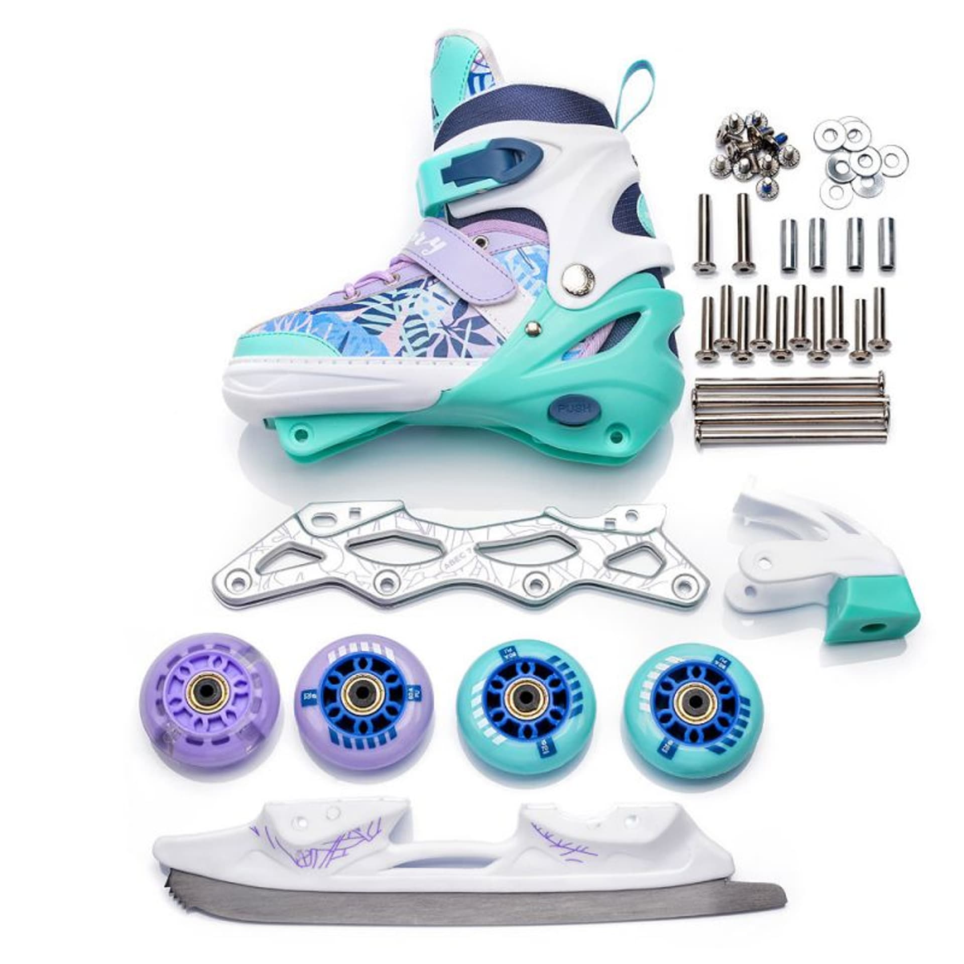 

Rolki Meteor 4w1 Blueberry (kolor Fioletowy. Zielony)