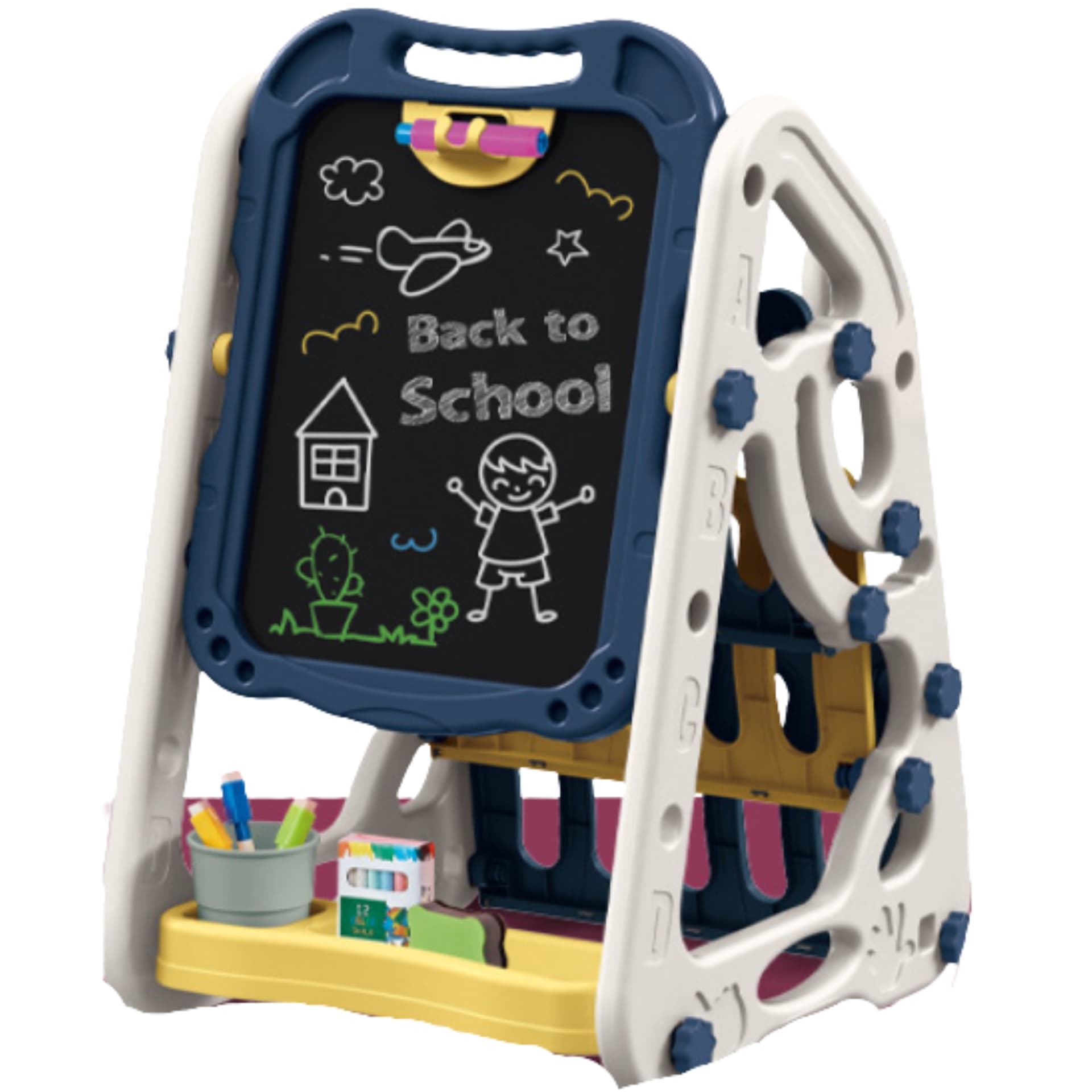 

DUŻA TABLICA EDUKACYJNA MAGNETYCZNA KREDOWA DWUSTRONNA MAGNESY KREDA PISAKI