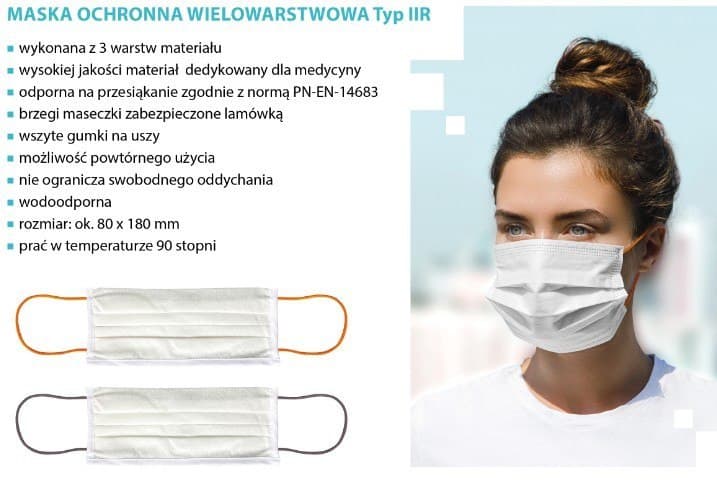 

Miraculum Maska ochronna wielowarstwowa Typ IIR 1szt