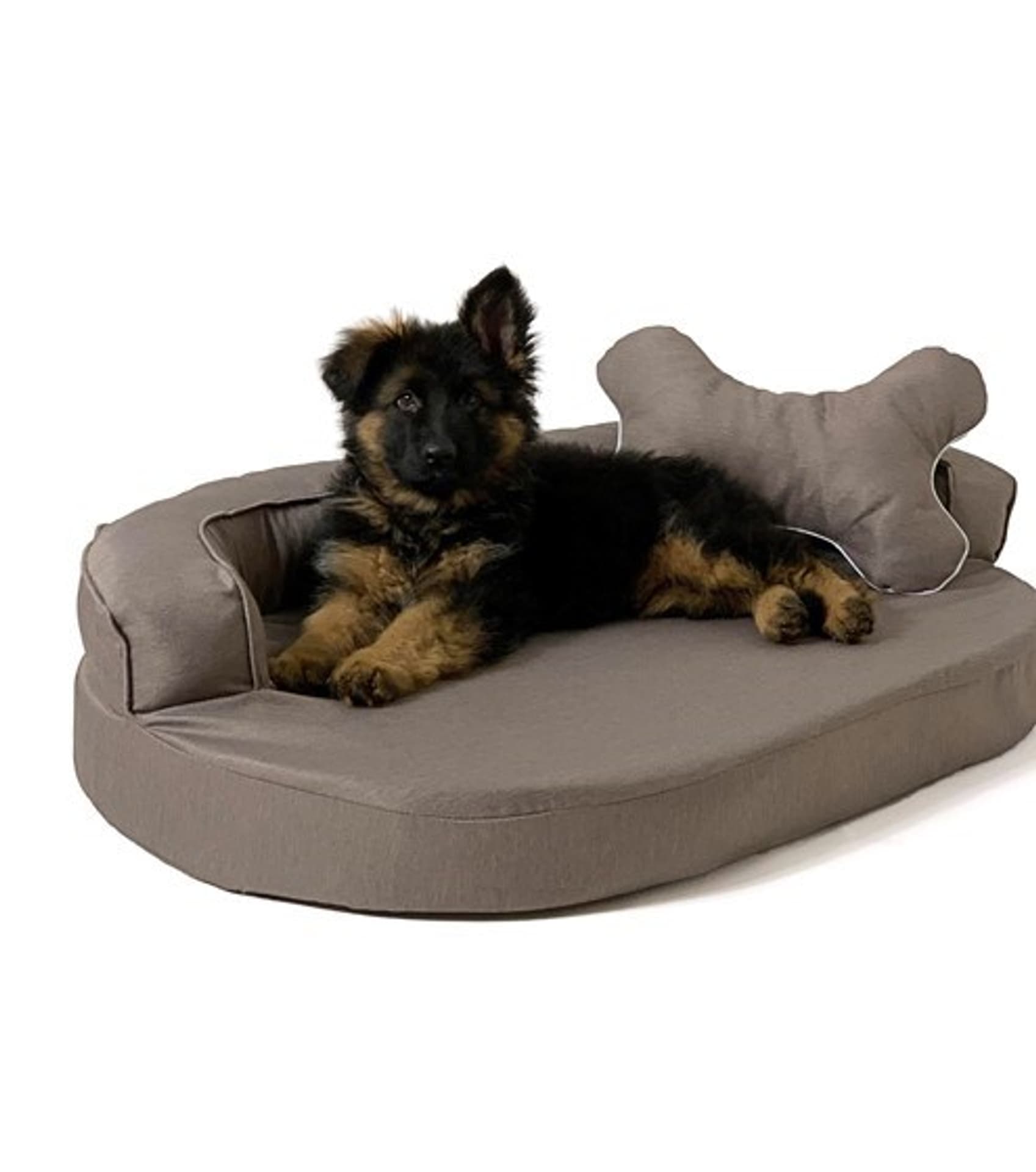 

Sofa OWALNA brąz 100x65x10