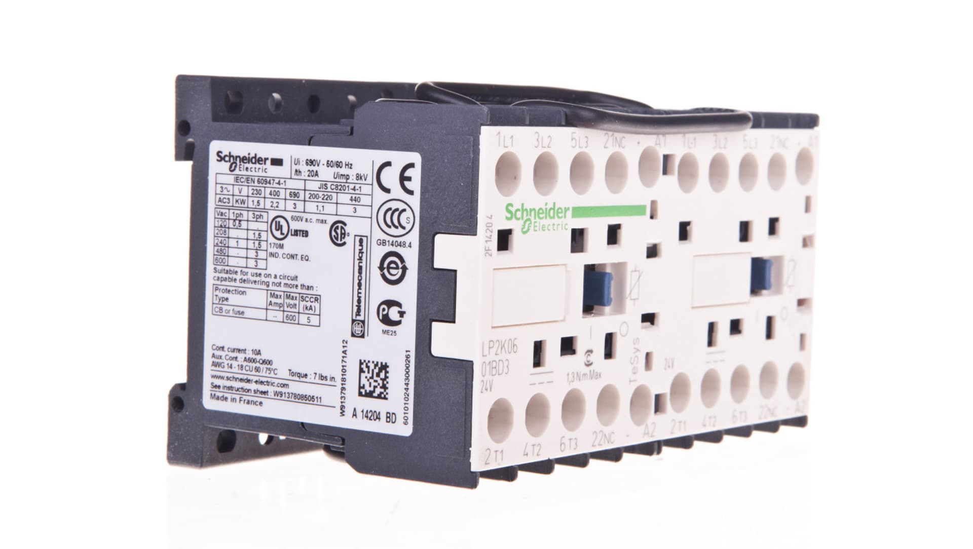 

Stycznik mocy 6A 3P 24V DC 0Z 1R LP2K0601BD3