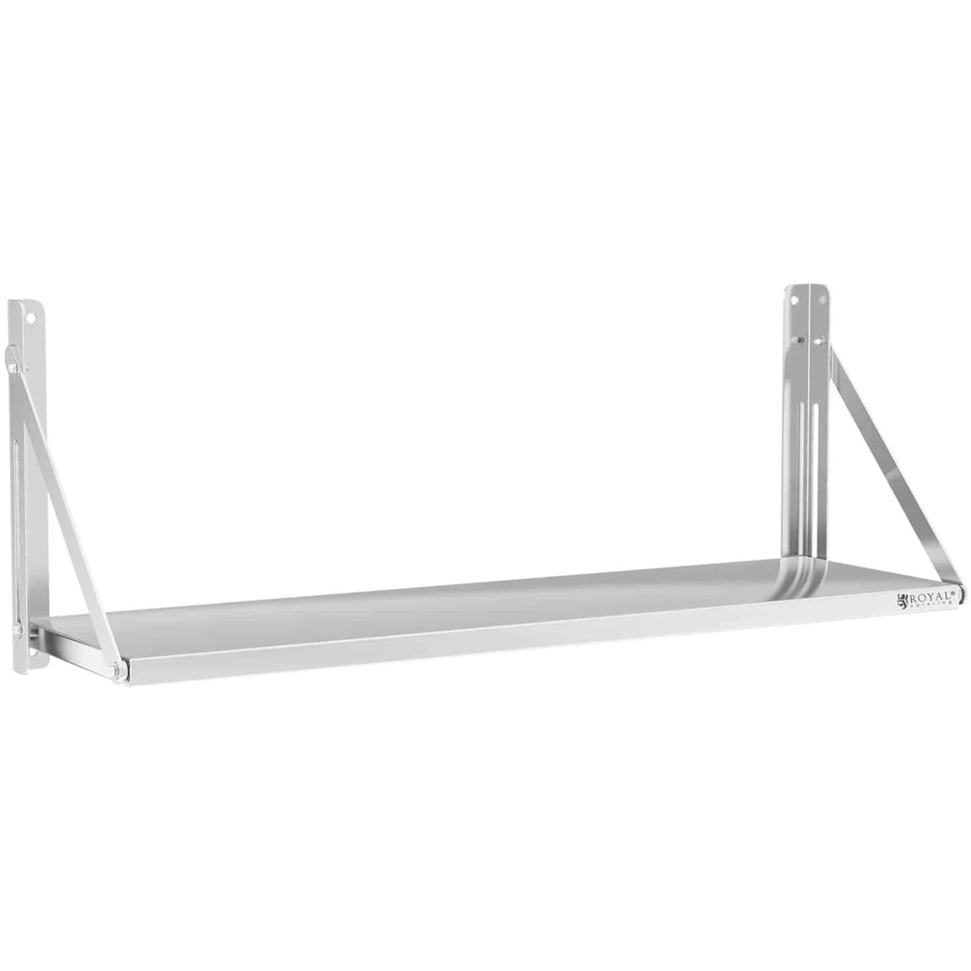 

Półka ścienna gastronomiczna składana ze stali nierdzewnej do 40 kg 120 x 30 cm