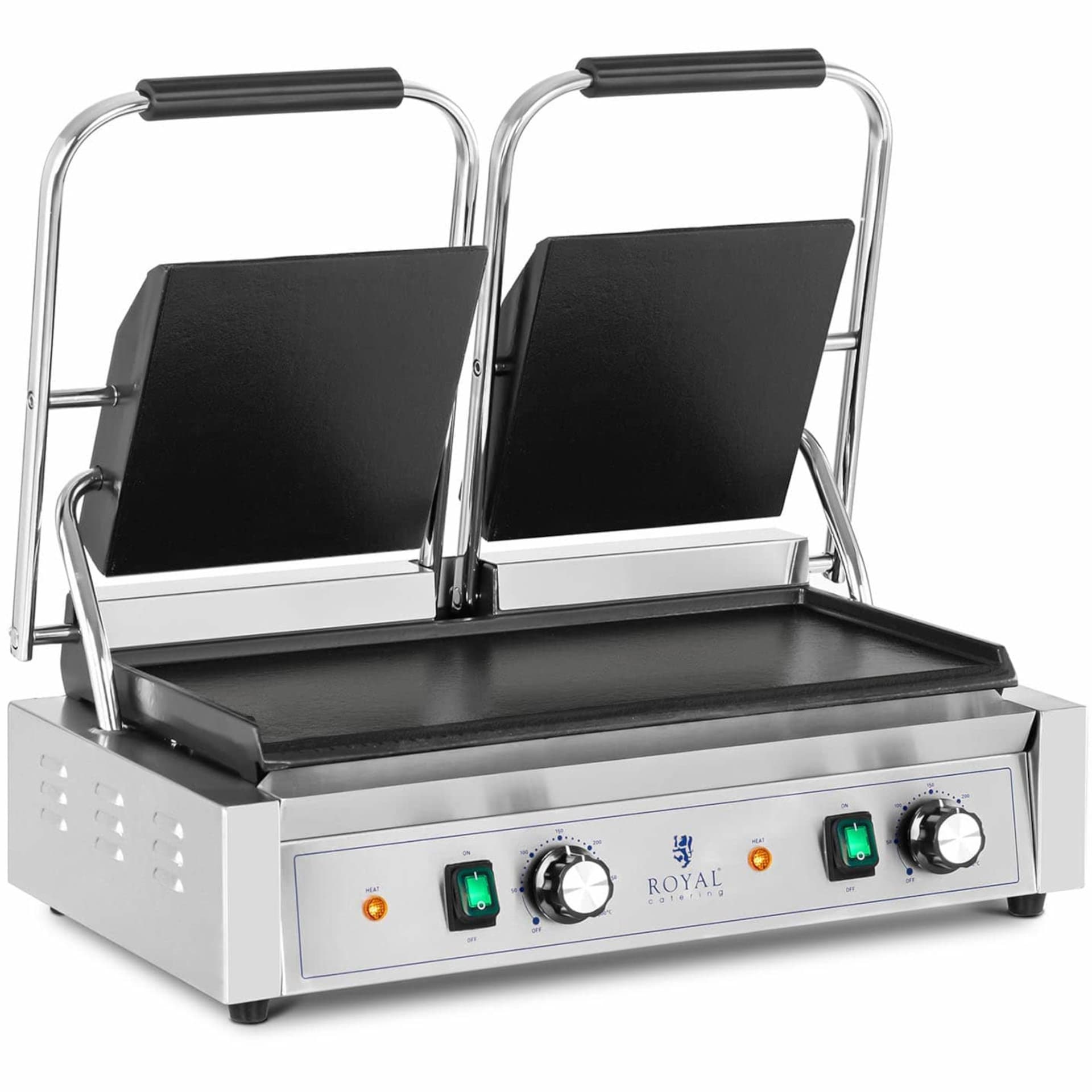 

Grill kontaktowy elektryczny gładki podwójny 48 x 23 cm 3600 W