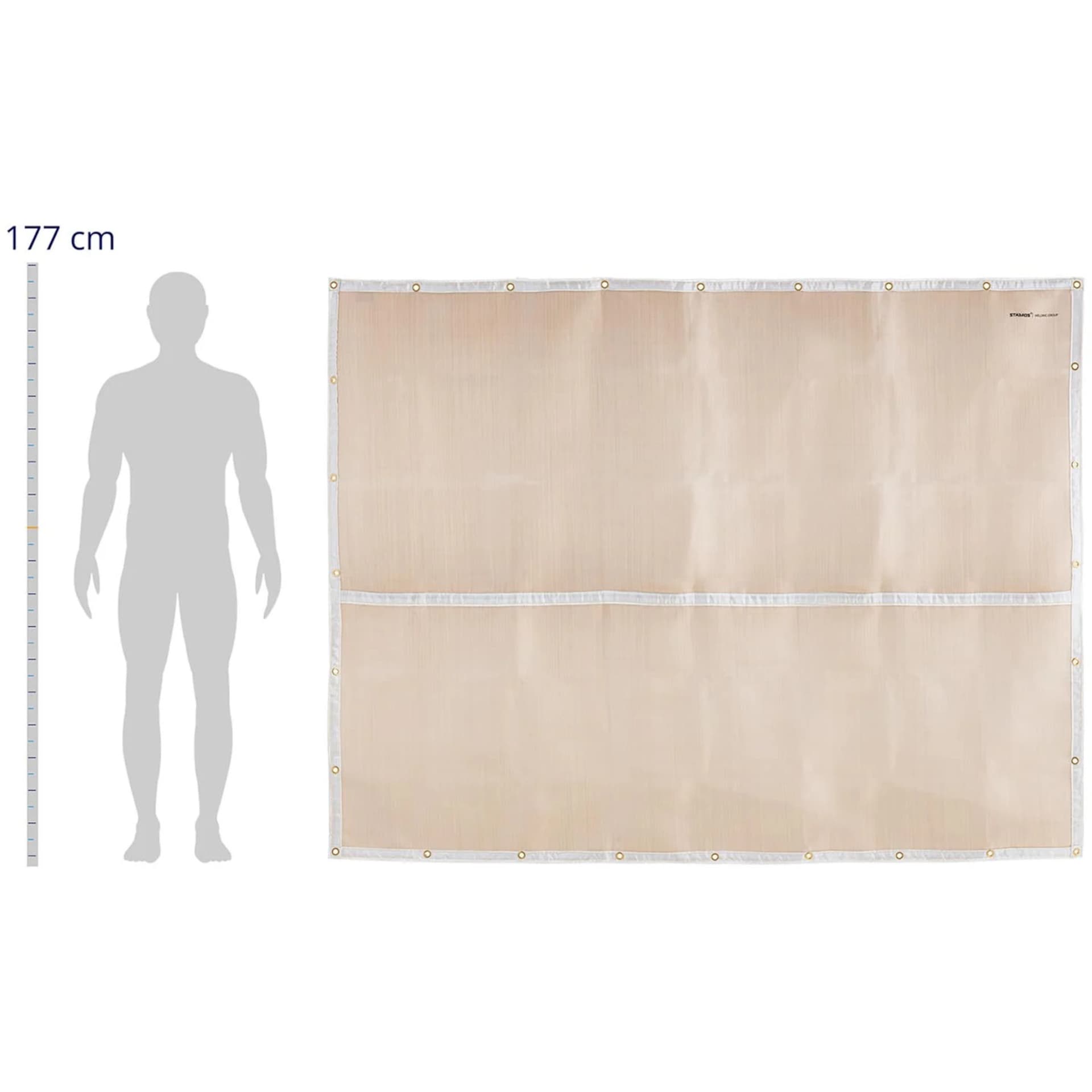 

Koc spawalniczy płachta ochronna z włókna szklanego 235 x 165 cm do 500 C