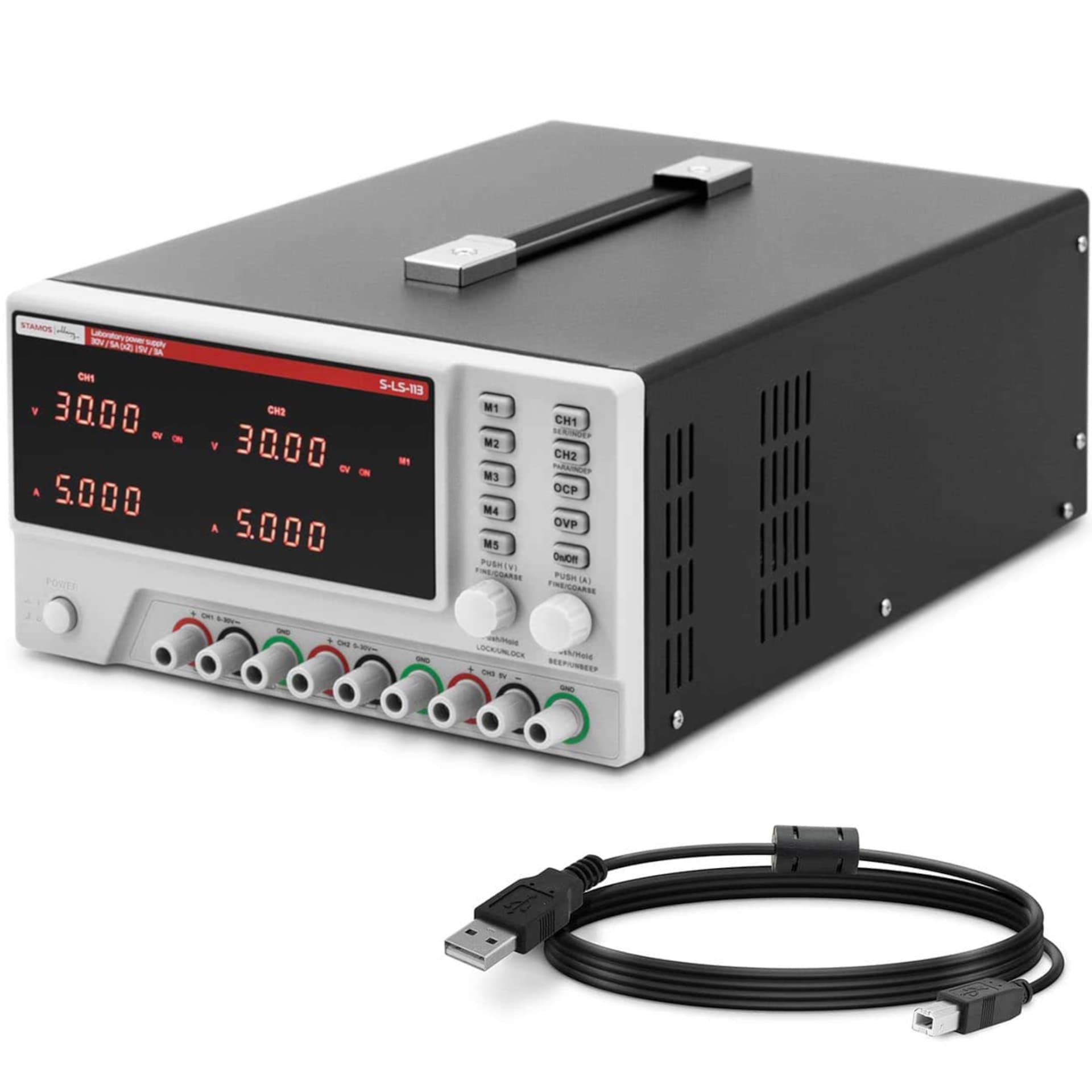 

Zasilacz laboratoryjny serwisowy LED 5 miejsc pamięci 0-30 V 0-5 A DC 550 W