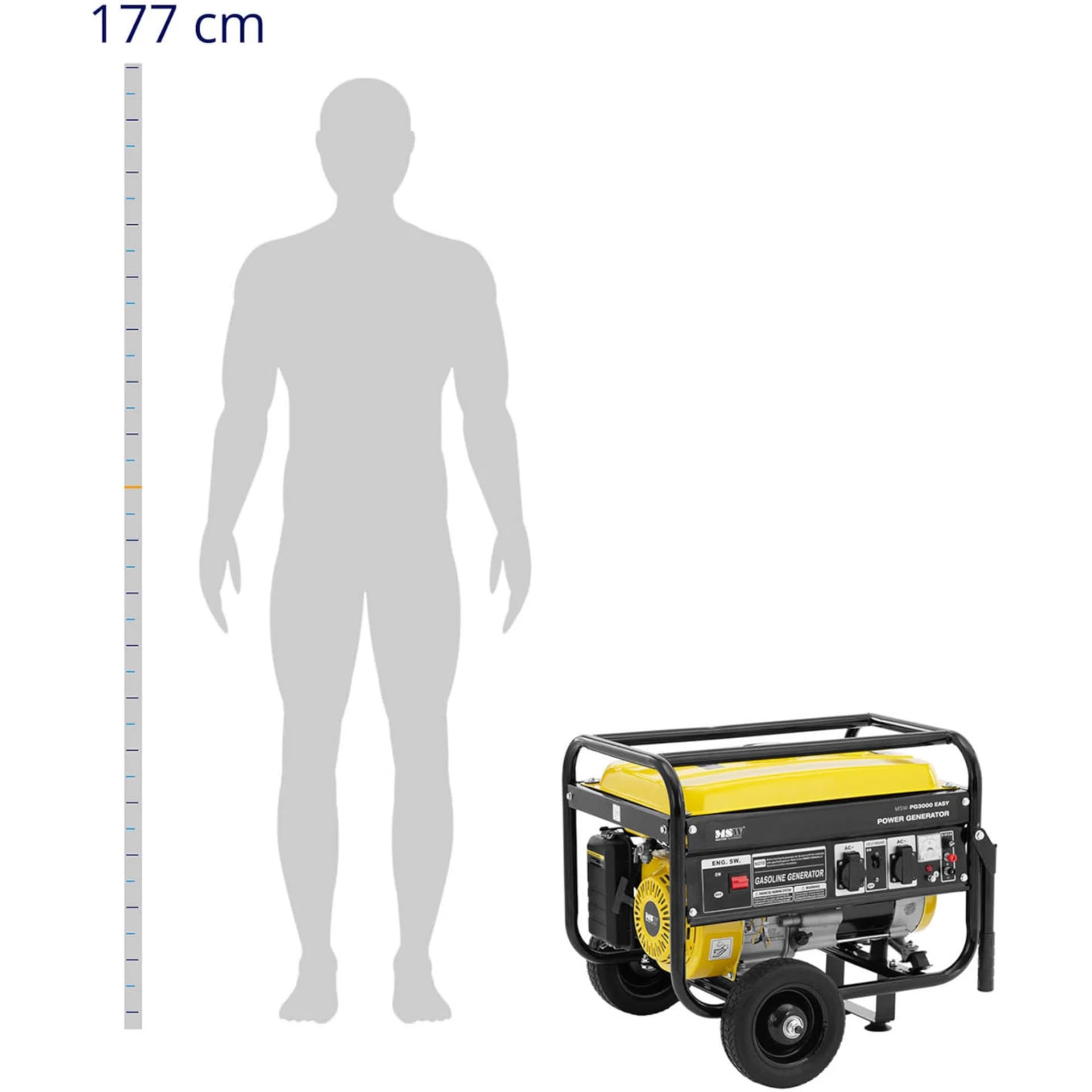 

Agregat prądotwórczy generator prądu z rozruchem ręcznym elektrycznym 15 l 12/230 V 3000 W