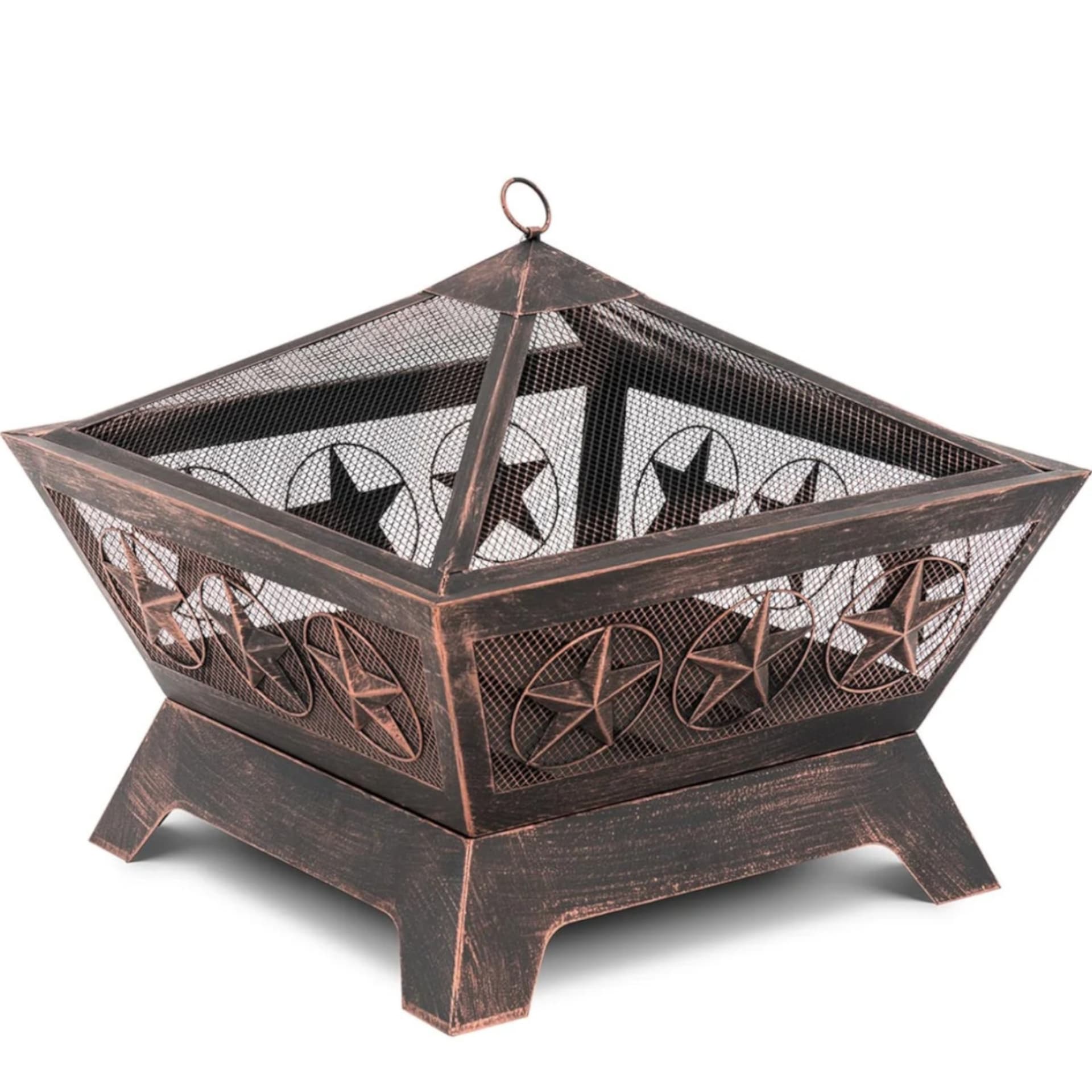 

Palenisko ogrodowe metalowe z pogrzebaczem 61 x 61 x 53 cm - brąz