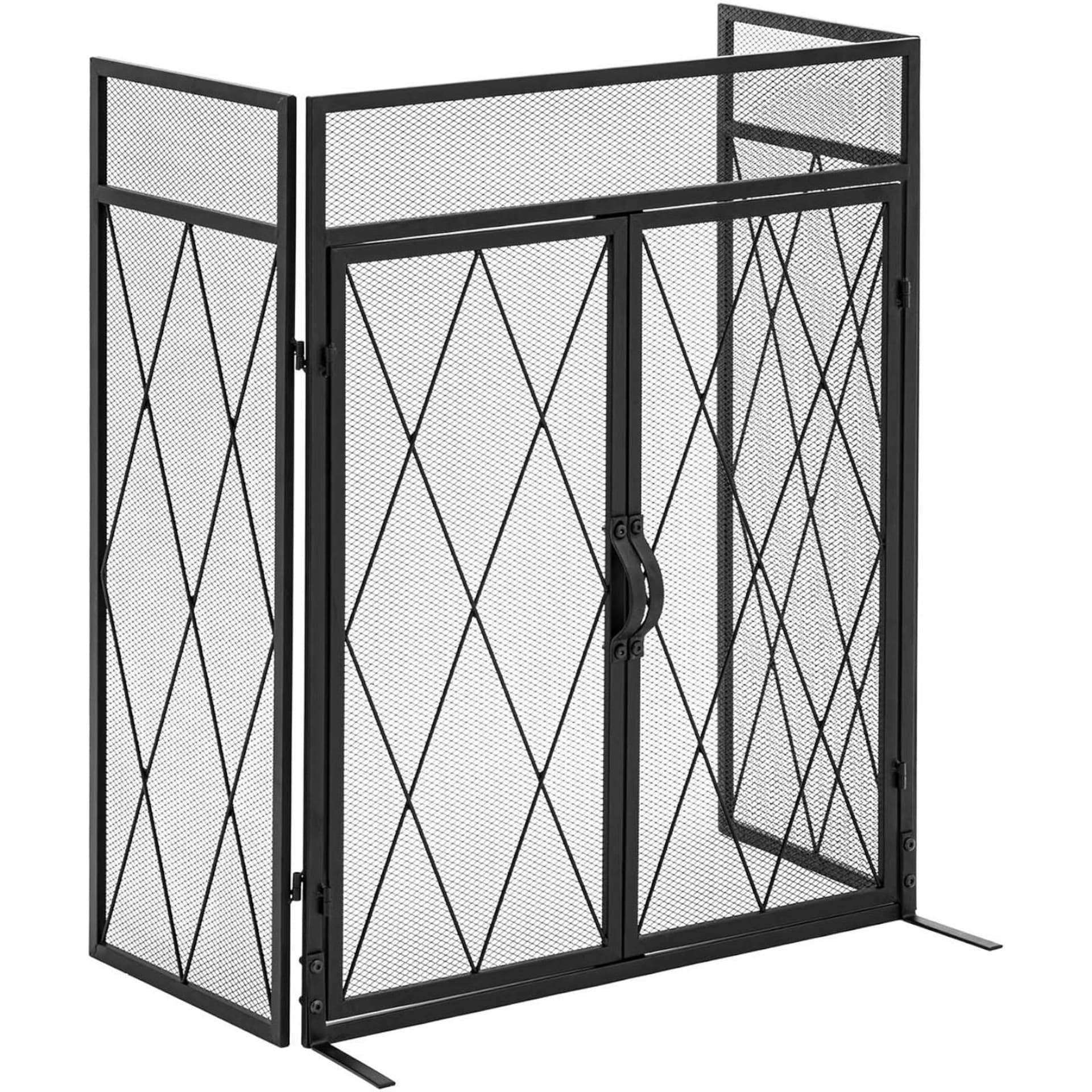 

Parawan osłona kominkowa zdobiona z drzwiczkami 3 cz. 127 x 80 cm