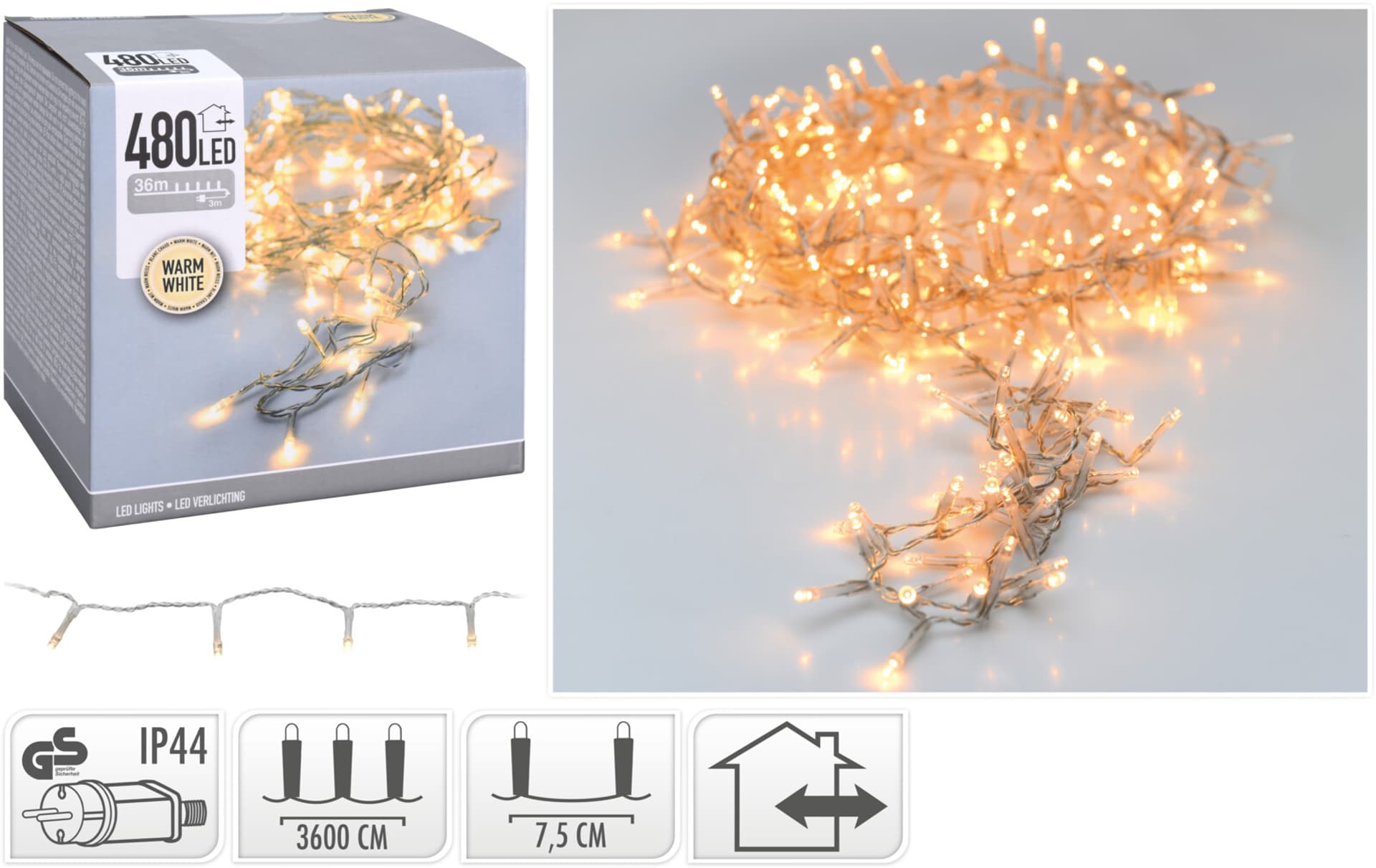 

ŁANCUCH LED 480L ZEWNĘTRZNY 36M