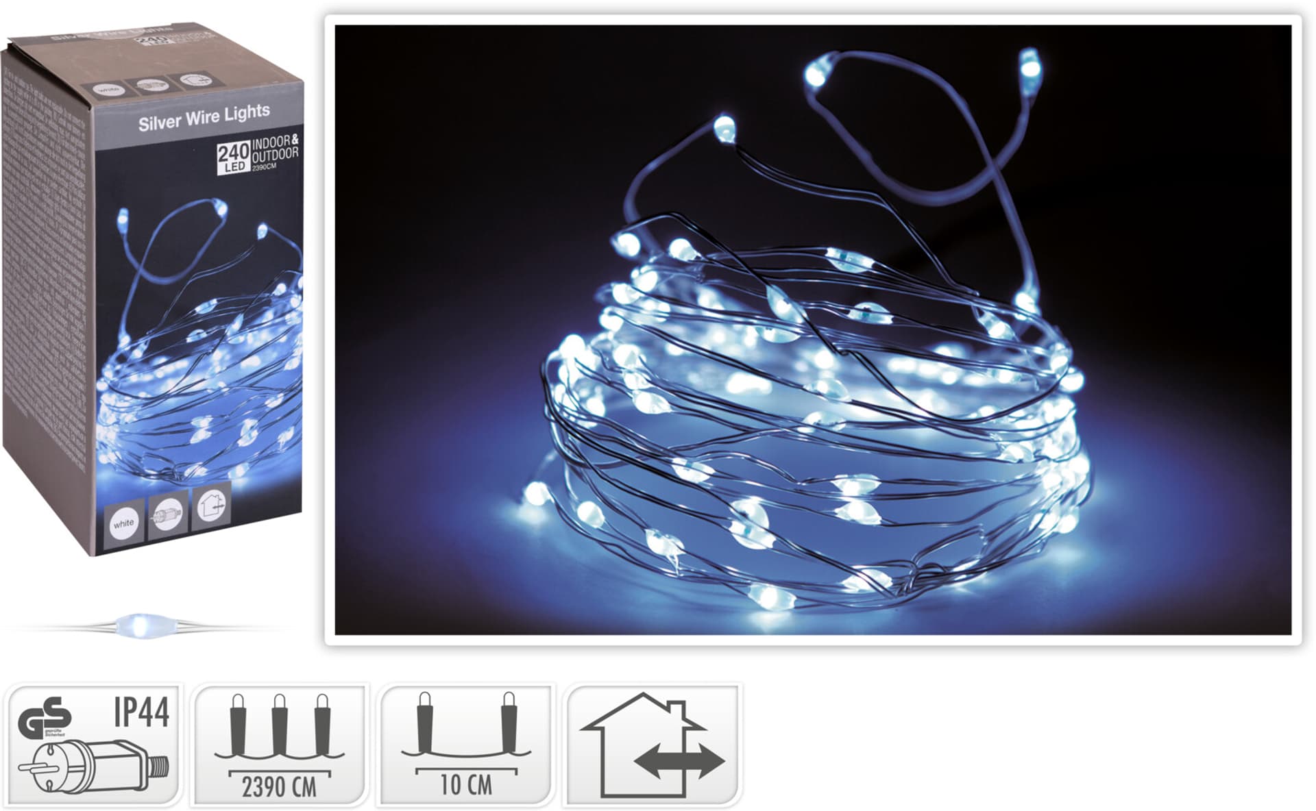 

ŁAŃCUCH LED 240L BIAŁY 239m