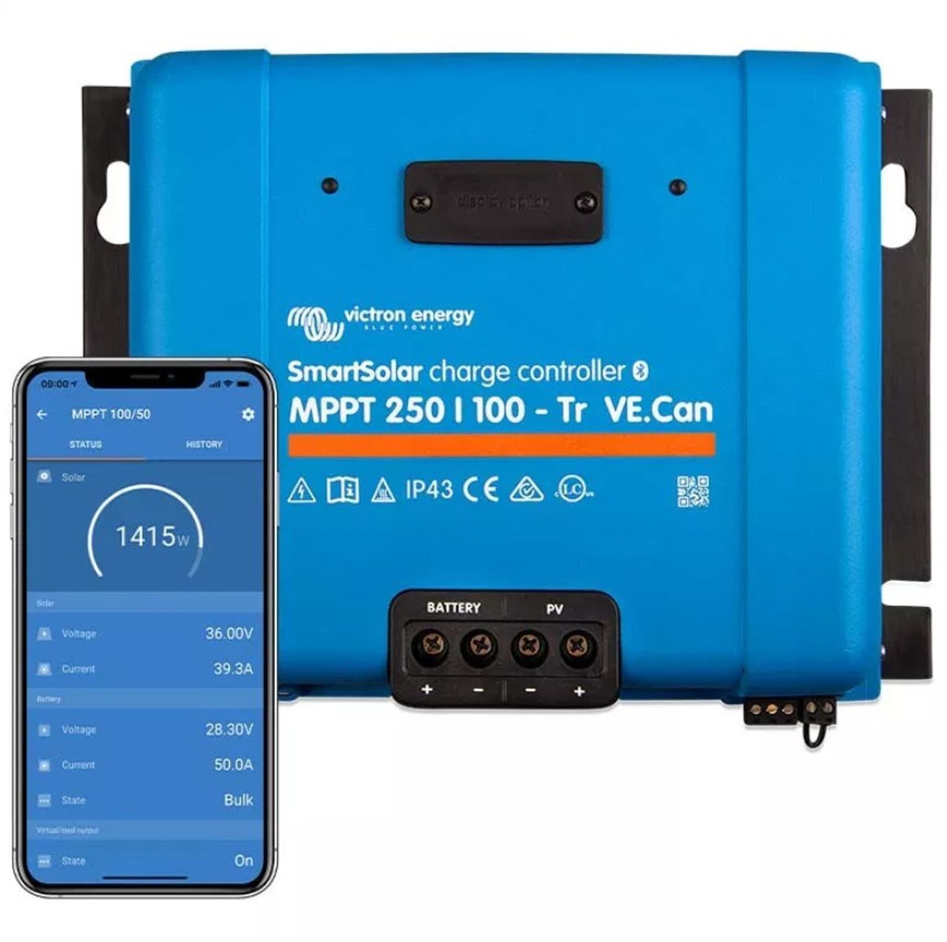 

Regulator Victron Energy SmartSolar MPPT 250/100-Tr VE.Can Bluetooth