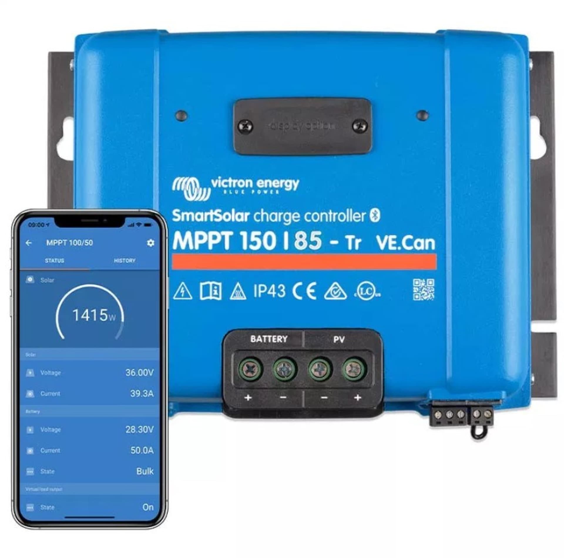 

Victron Energy Regulator ładowania Smart 150V/85A-Tr CAN BlueTooth