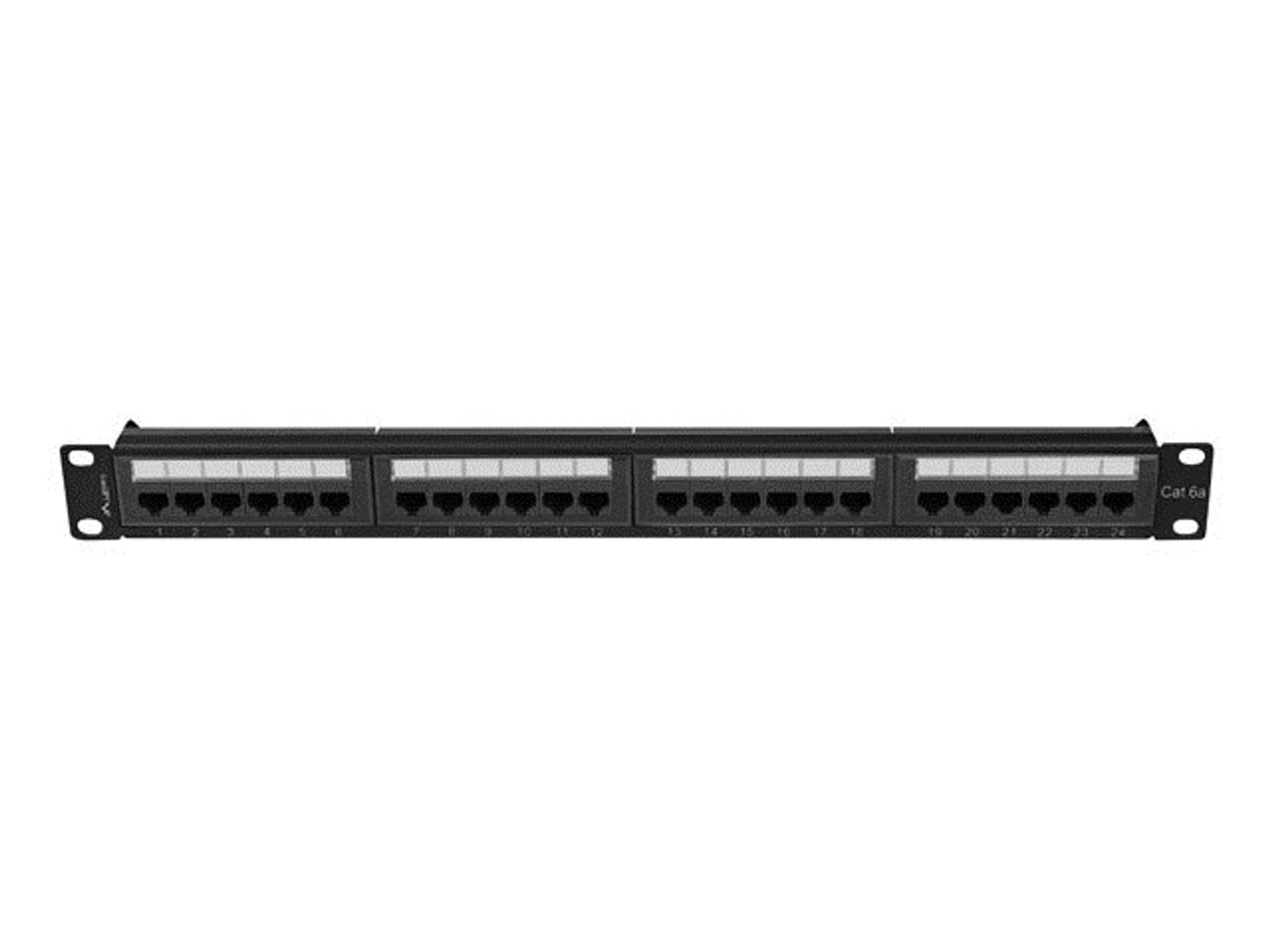 

LANBERG PATCH PANEL 24 PORT 1U 19" KAT.6A UTP CZARNY PPUA-1024-B