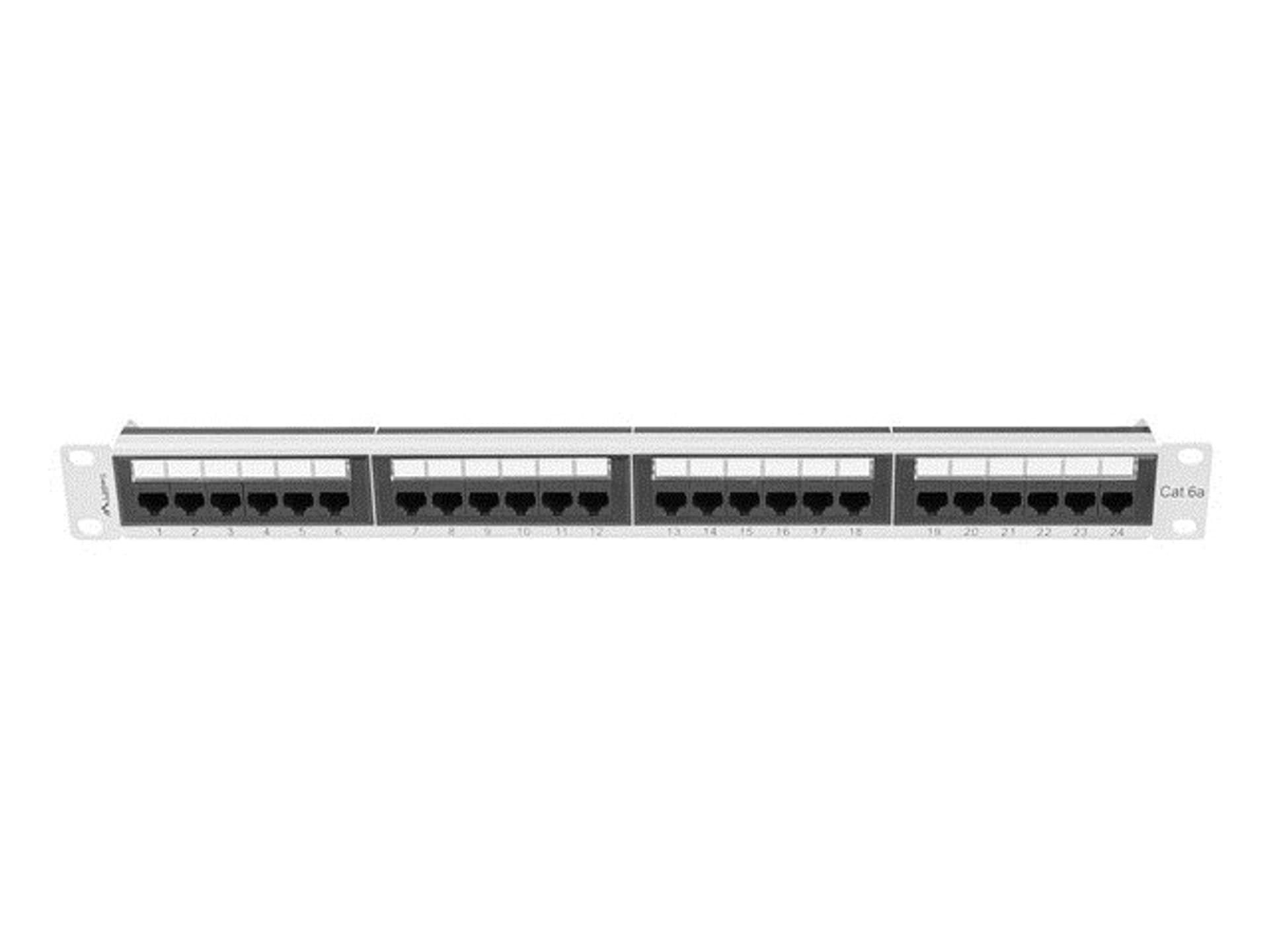

LANBERG PATCH PANEL 24 PORT 1U 19" KAT.6A UTP SZARY PPUA-1024-S