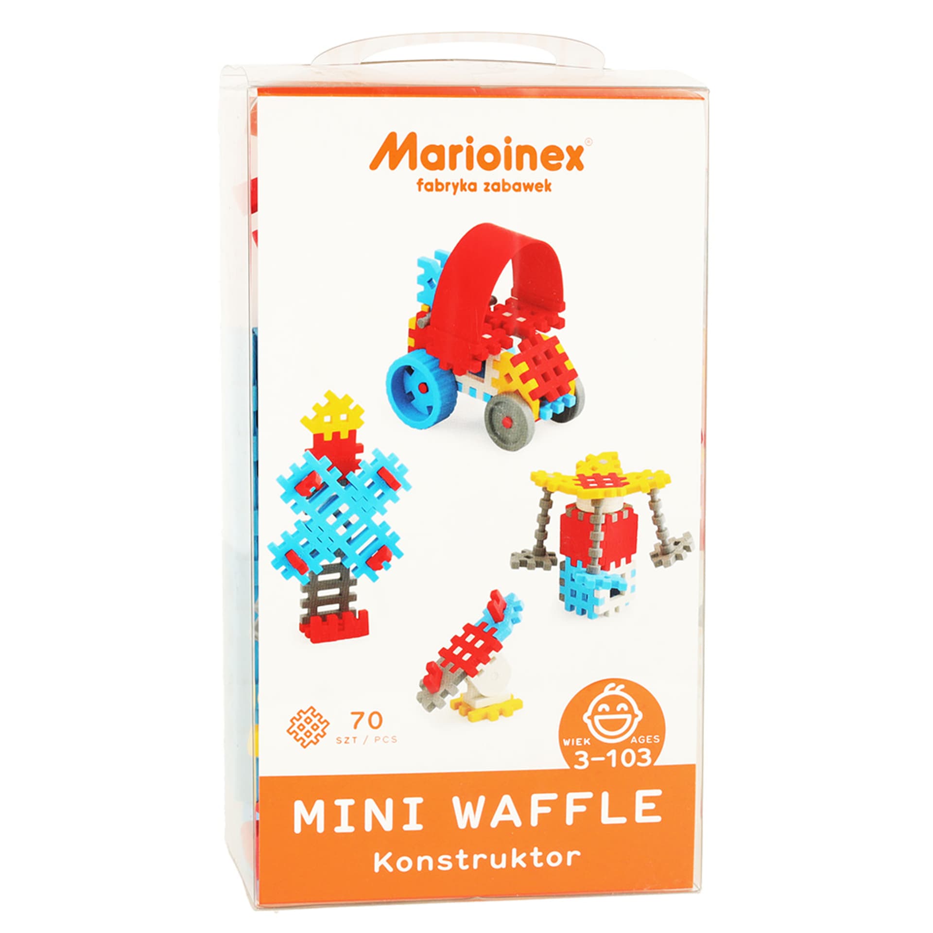 

MARIOINEX Klocki konstrukcyjne mini wafle chłopak 70 elementów