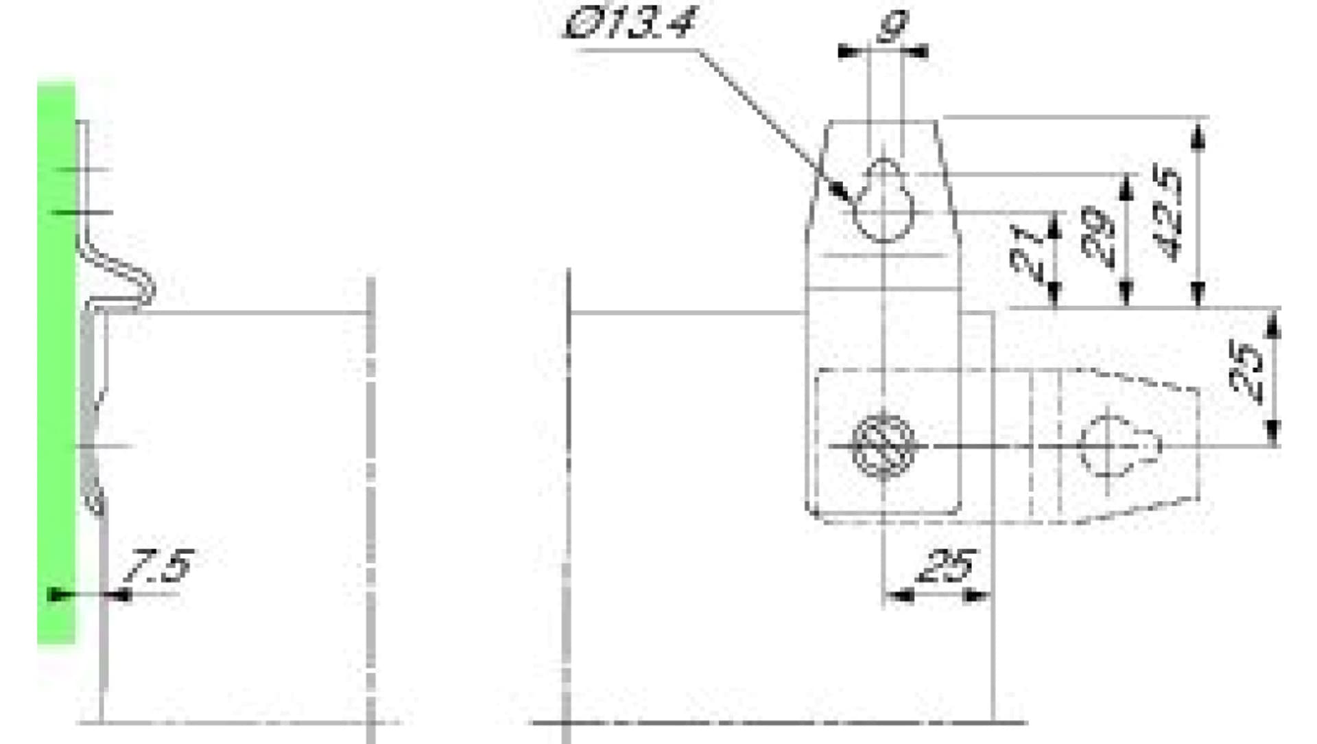 

Wspornik mocujący do ściany 10mm NSYPFCX