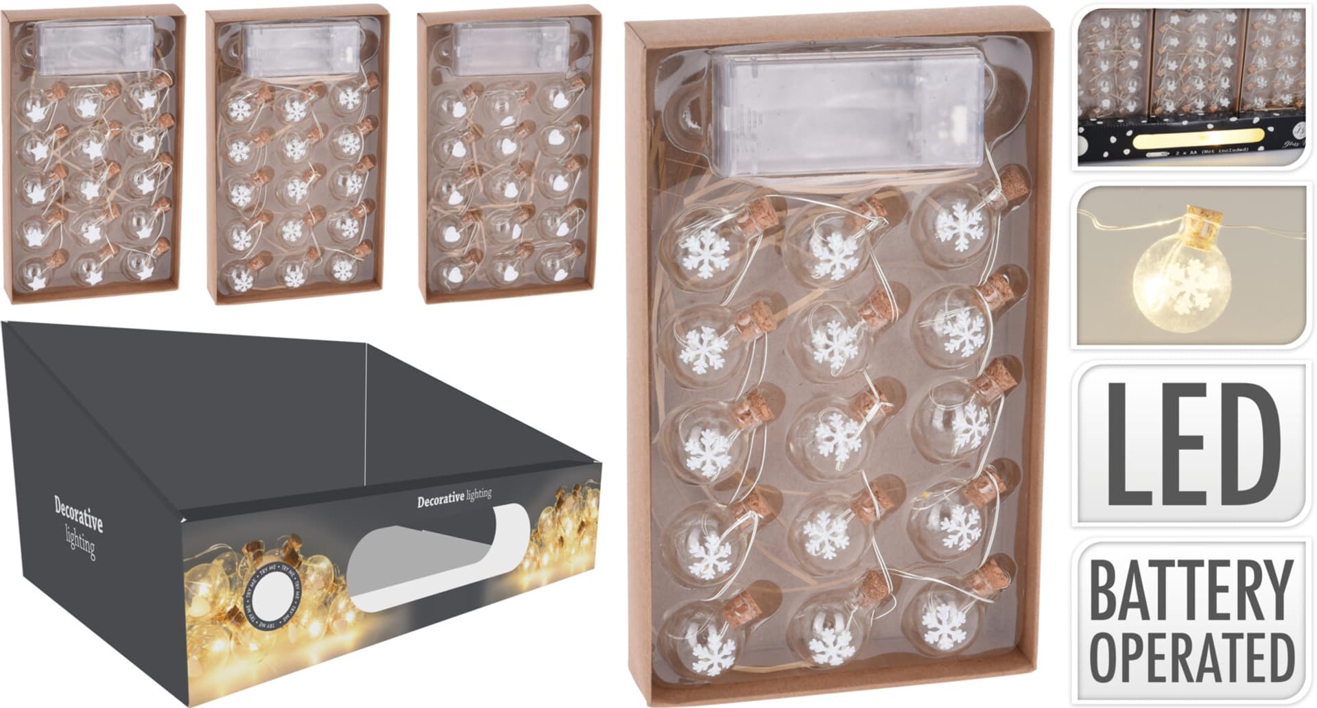 

ŁAŃCUCH LED 15L XMAS BALL 3ASS