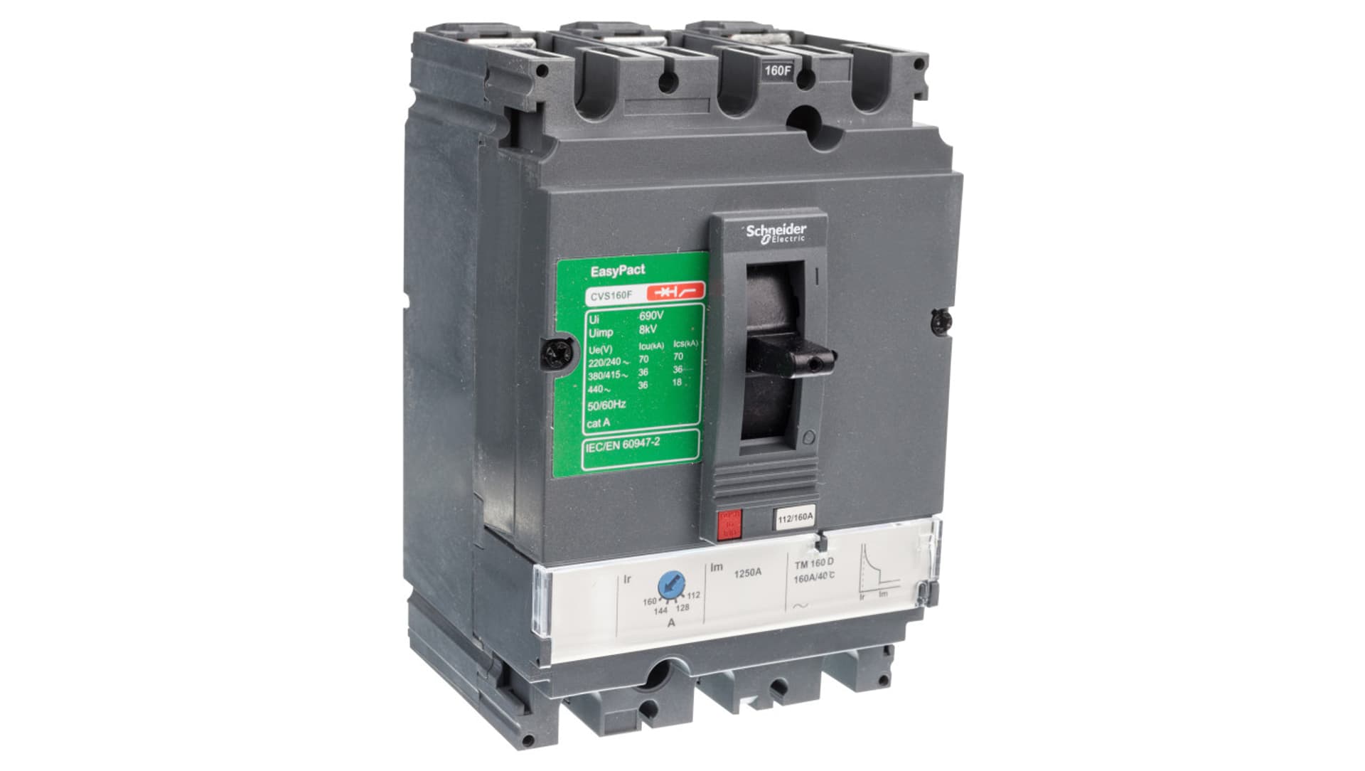 

Schneider Electric, Compact CVS, wyłącznik mocy 36kA , wyzwalacz termomagnetyczny 160A , 3P