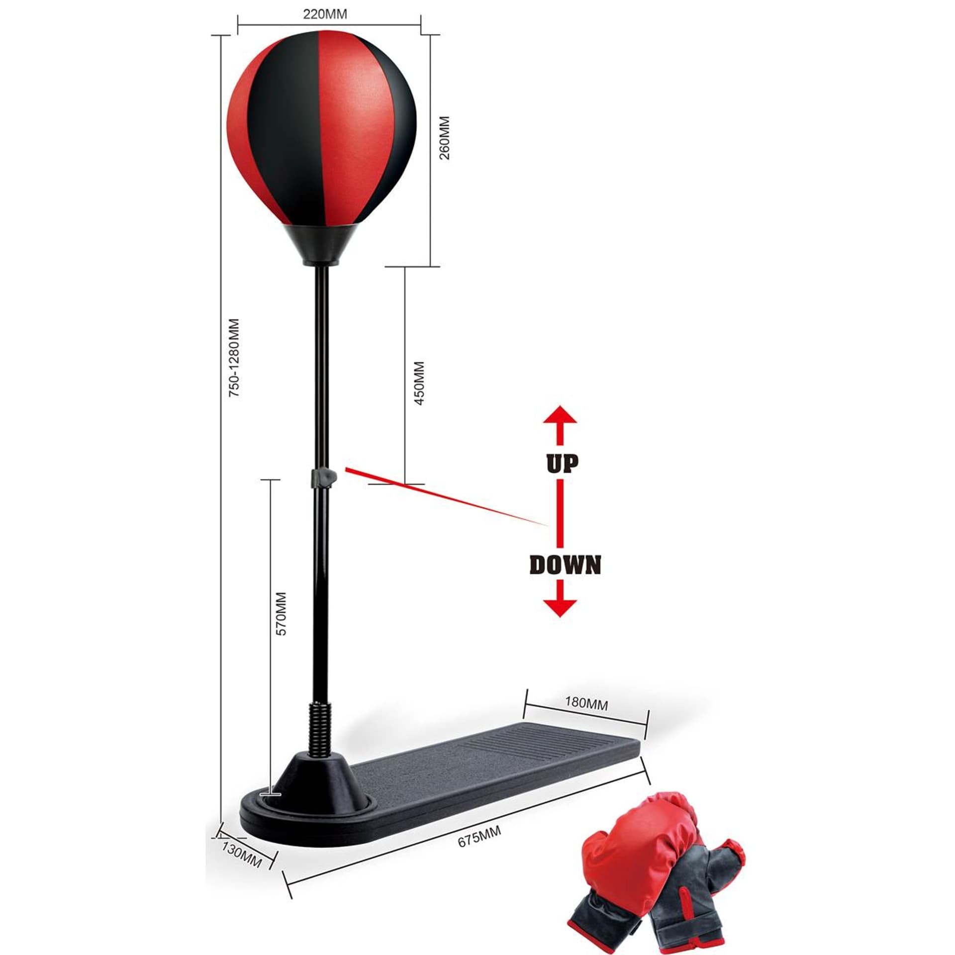 

ZESTAW BOKSERSKI ENERO DLA DZIECI REGULOWANY 75-128CM I RĘKAWICE