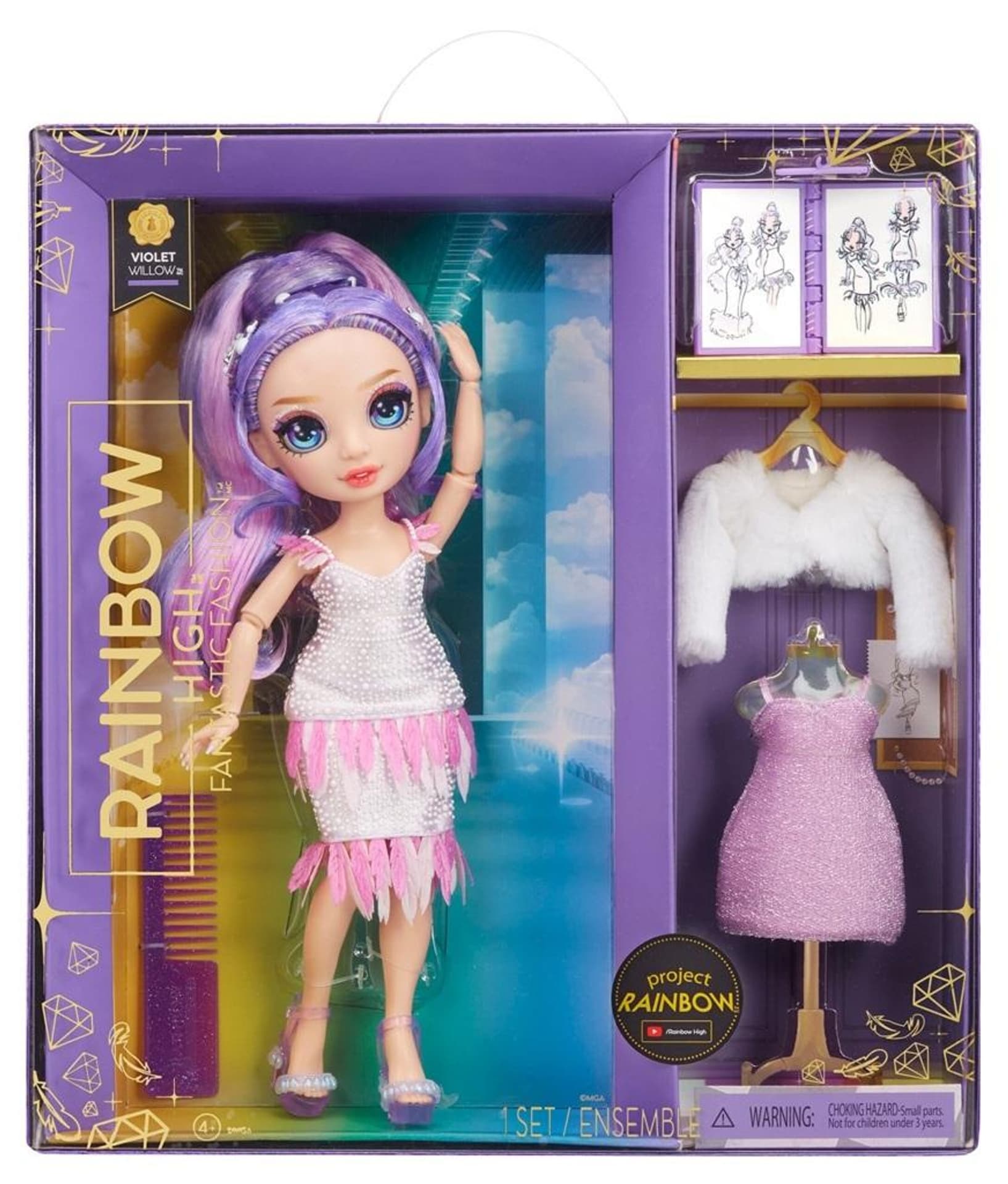 

Rainbow High Fantastic Fashion Doll - Purple