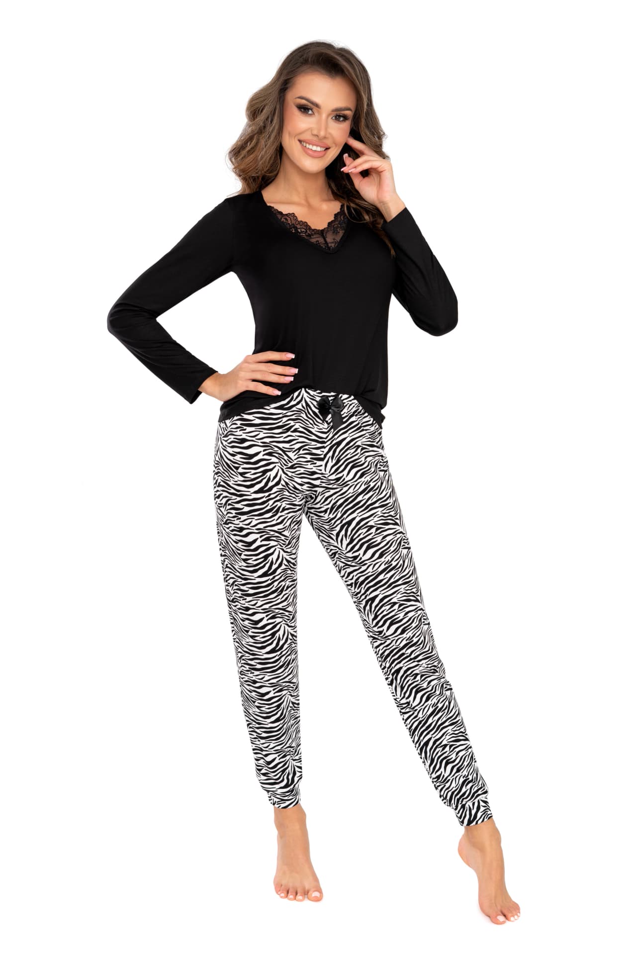 

Piżama Zebra Long Black (Rozmiar 44)