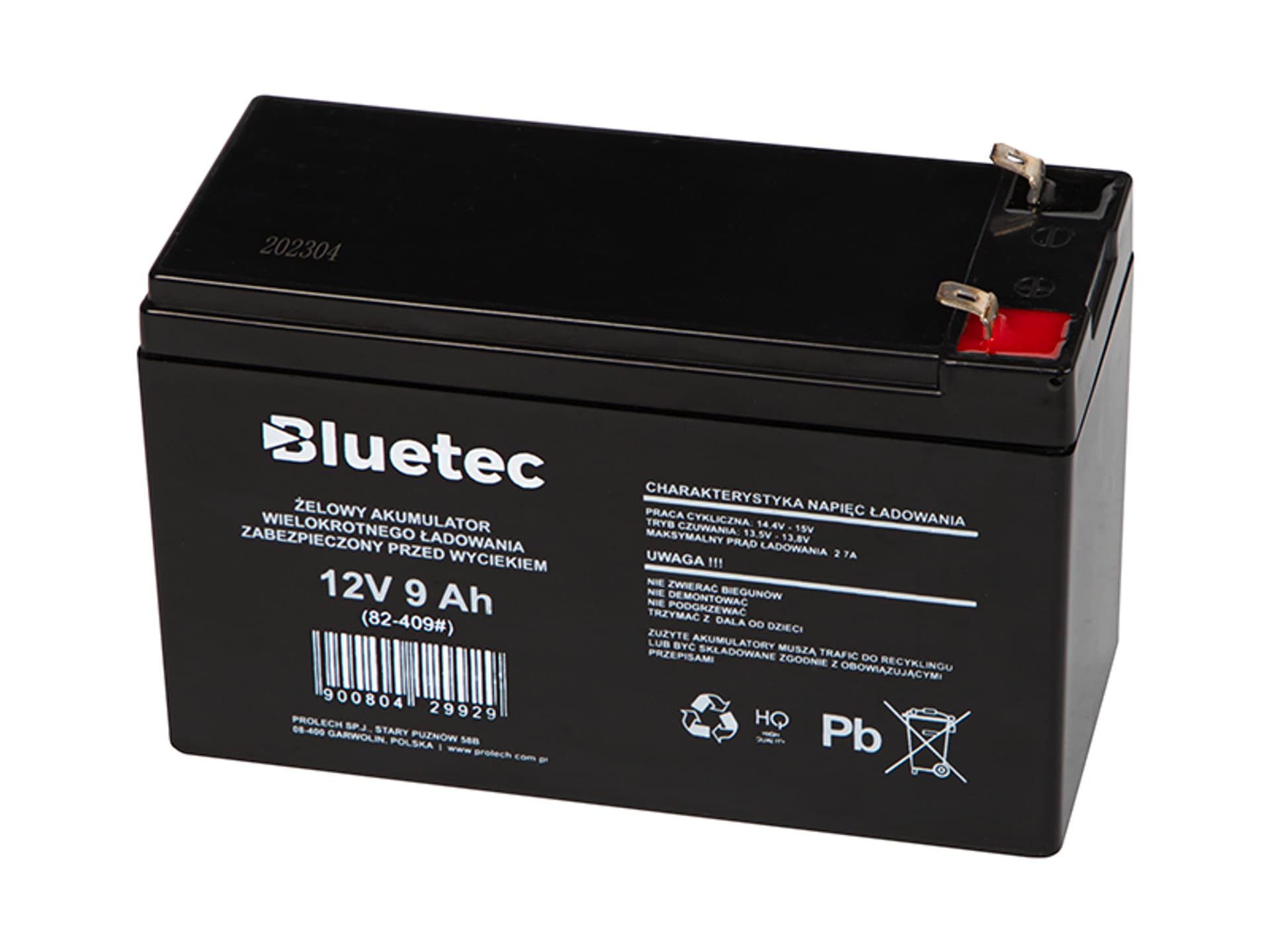 

82-409# Akumulator żelowy 12v 9ah bluetec