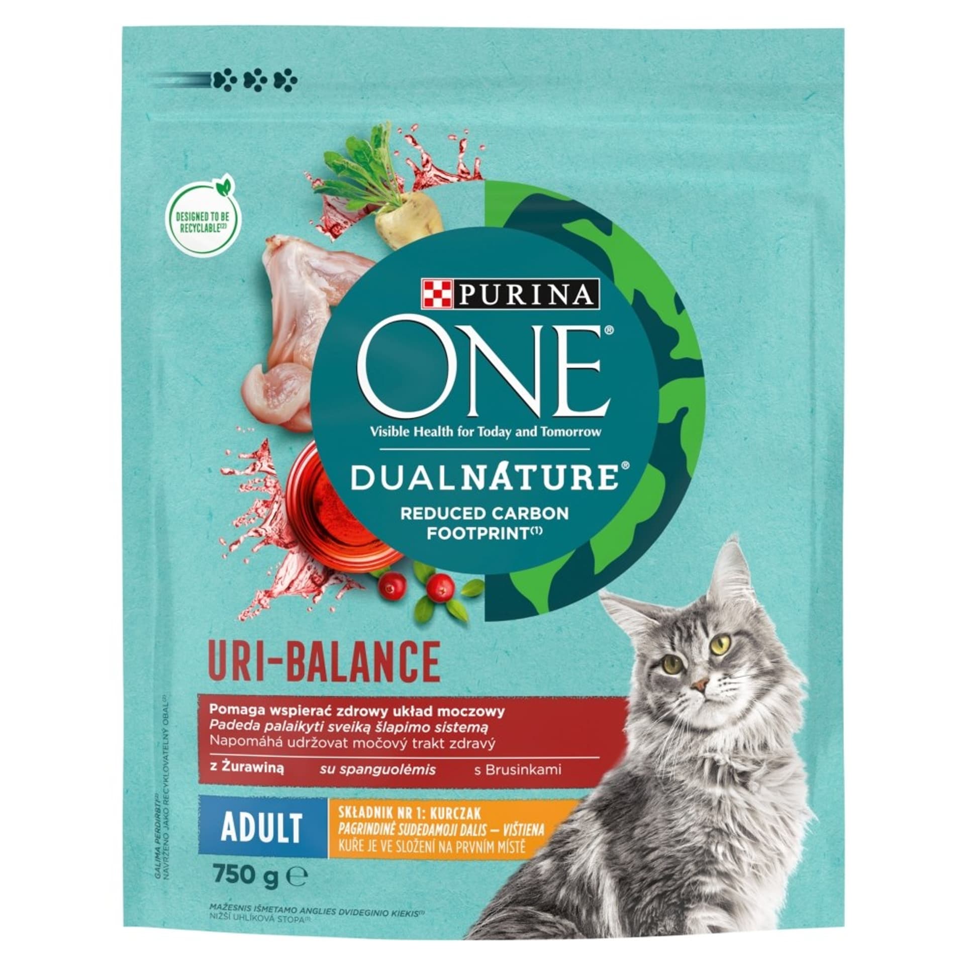 

Purina ONE DUAL NATURE Żurawina Adult Kurczak 750g