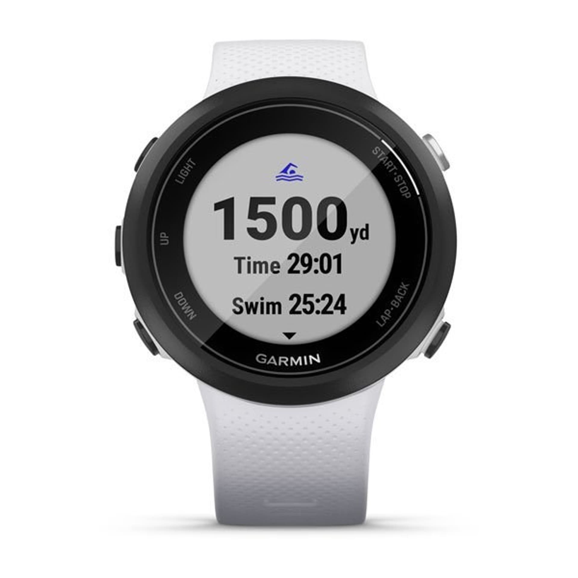 

Zegarek Garmin SWIM 2 biały / srebrny