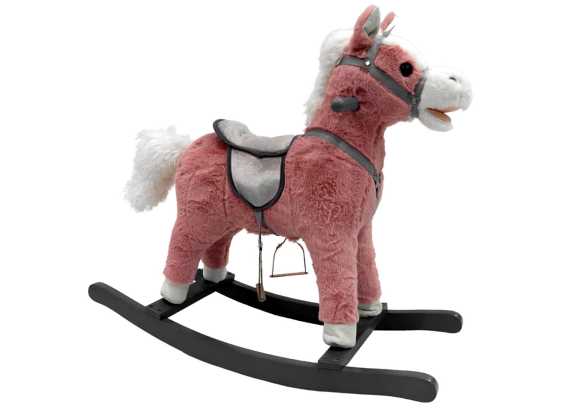 

Koń Na Biegunach 74 cm Dźwięki Różowy