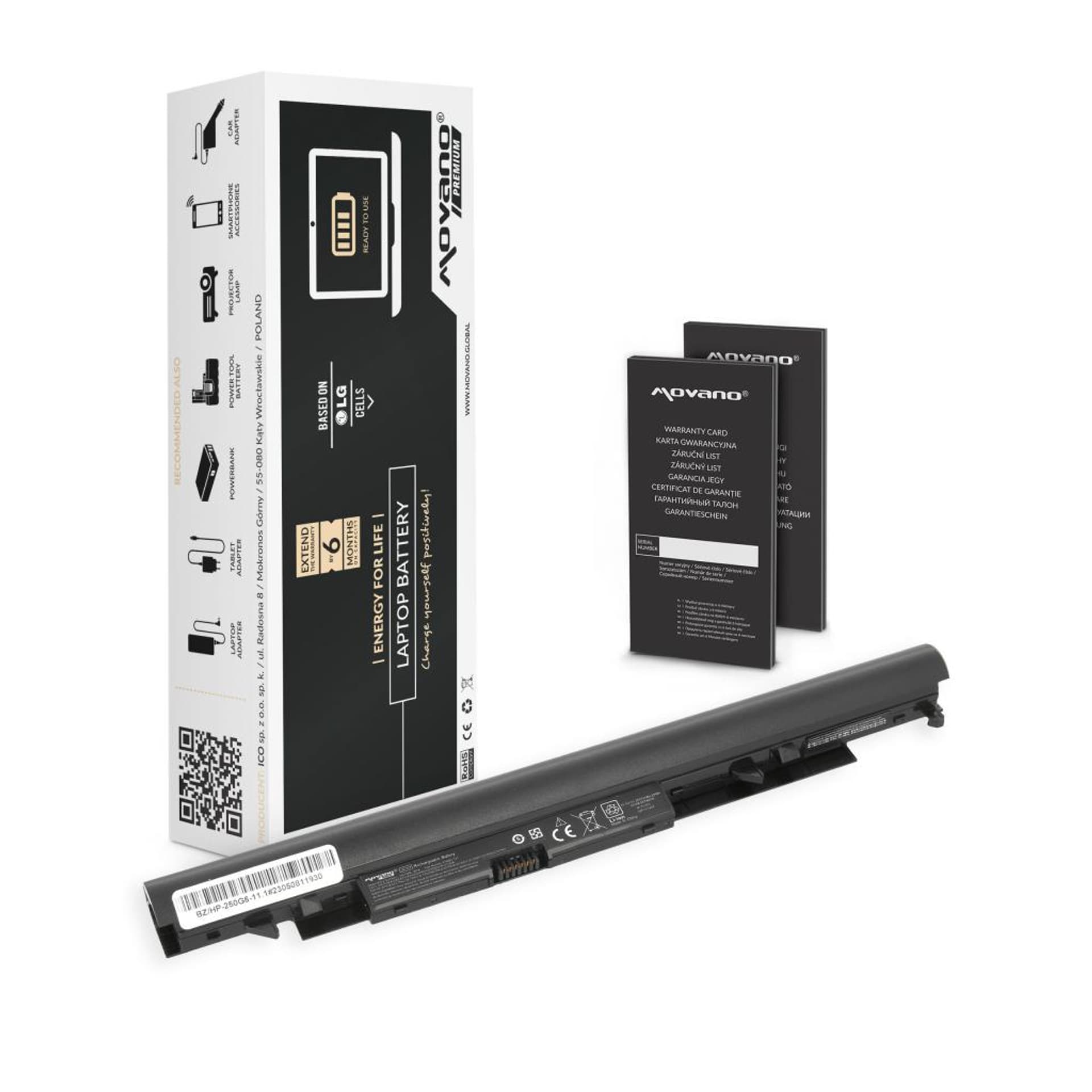 

Bateria Movano Premium do HP 250 G6 - 11.1V