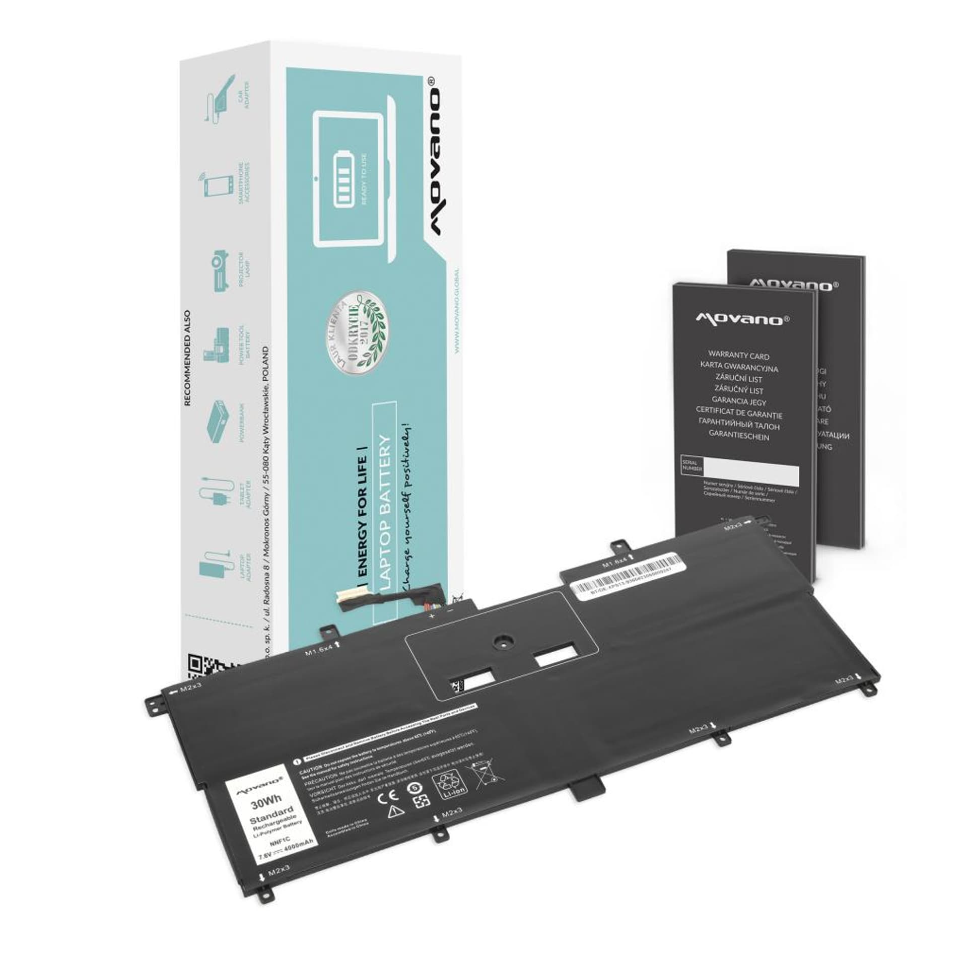 

Bateria Movano do Dell XPS 13 (9365)