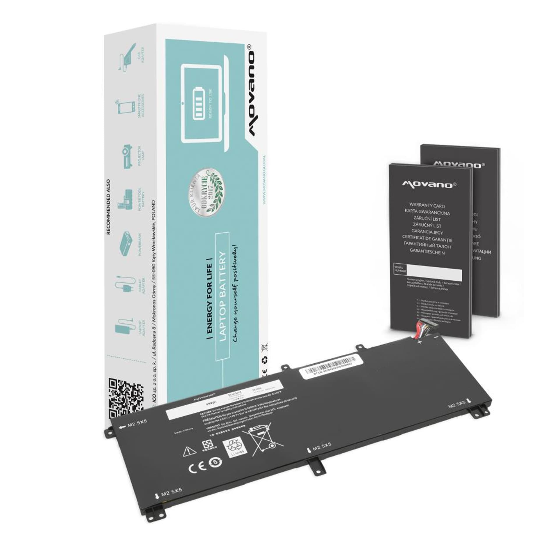 

Bateria Movano do Dell XPS 15 (9530), M3800, 9530)/m380