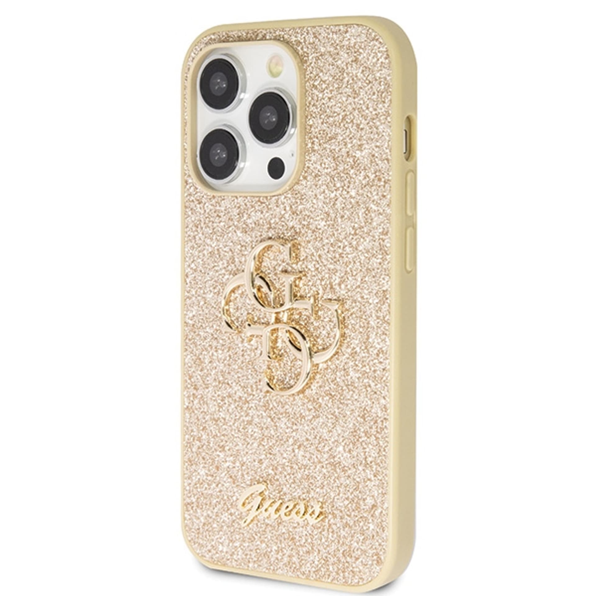 

Guess GUHCP14XHG4SGD iPhone 14 Pro Max 6.7" złoty/gold hardcase Glitter Script Big 4G