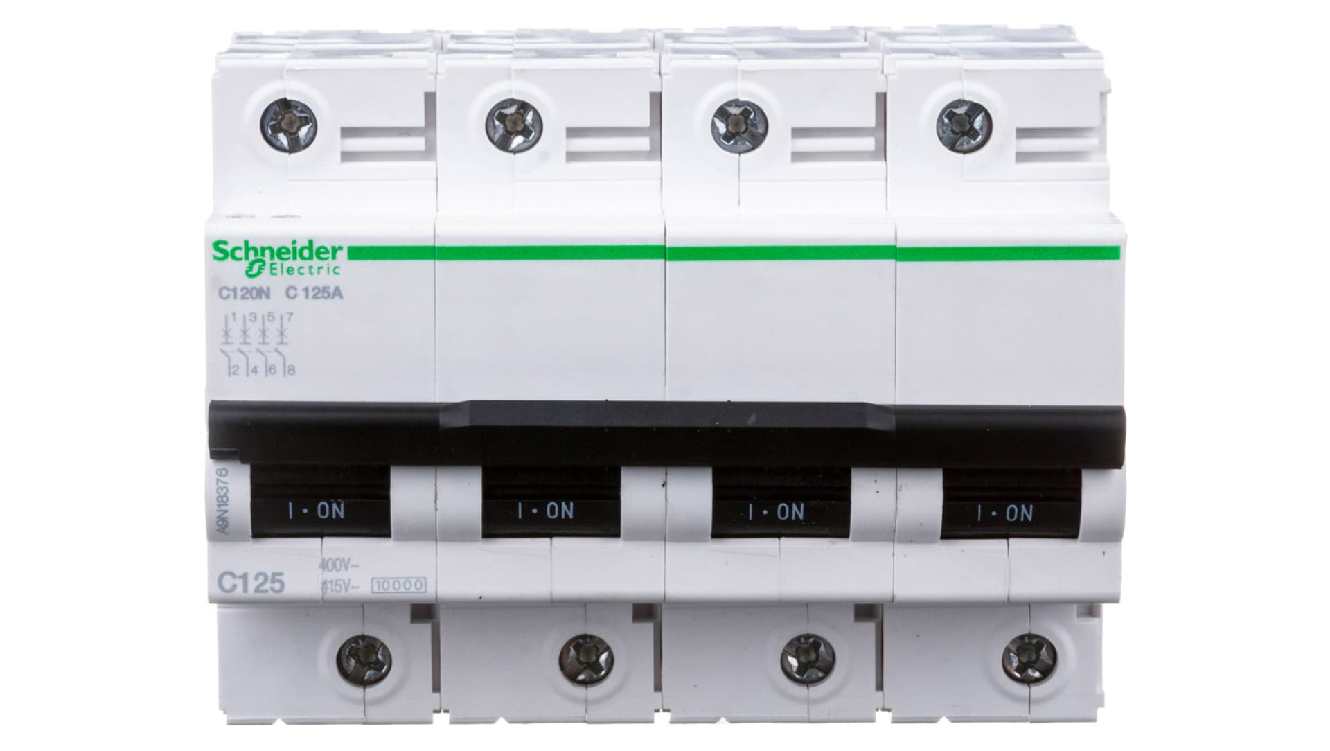 

Wyłącznik nadprądowy 4P C 125A 10kA AC C120N A9N18376