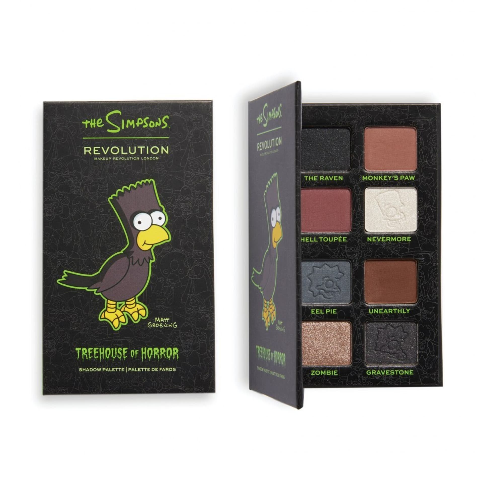 

Makeup Revolution The Simpsons Paleta cieni do powiek (8) The Raven Bart 1szt, 8) the raven bart 1sz