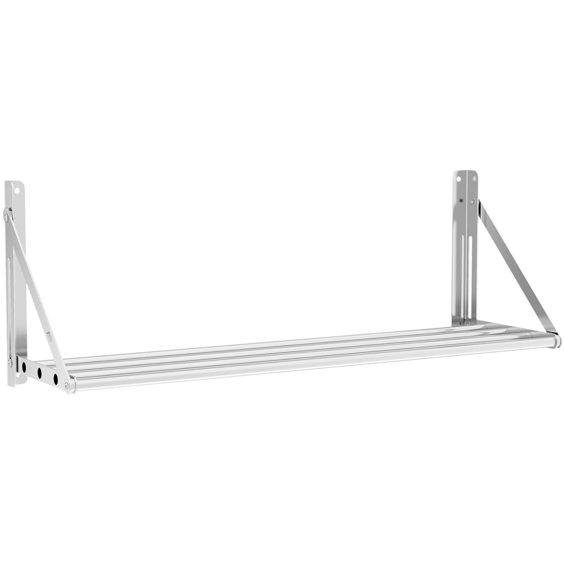 

Półka ścienna składana ze stali nierdzewnej do 40 kg 100 x 30 cm